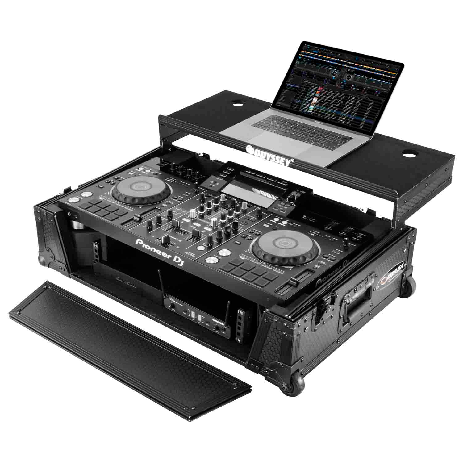 Odyssey 810226 Industrial Board Glide Style 2U Case for Pioneer XDJ-RX2 Digital DJ System Odyssey