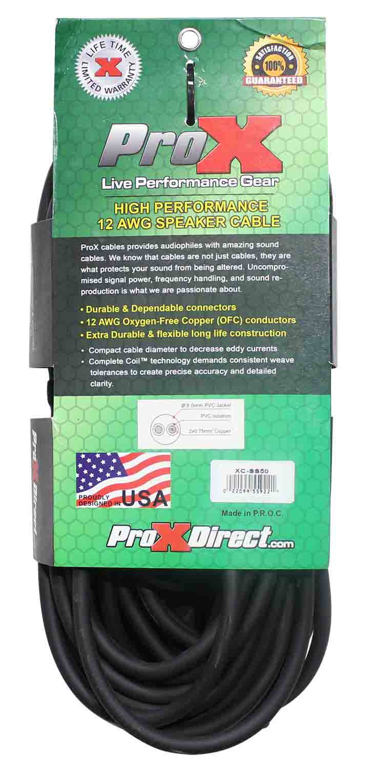 Prox XC-SS50 SpeakOn to SpeakOn 12AWG High Performance Speaker Cable - 50 Feet - Hollywood DJ