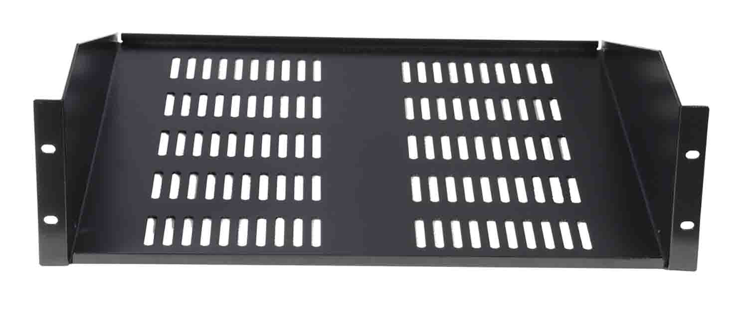 Gator Cases GRW-SHELFVNT3 Rackworks Utility 3U Vented Shelf - 17″ Deep - Hollywood DJ