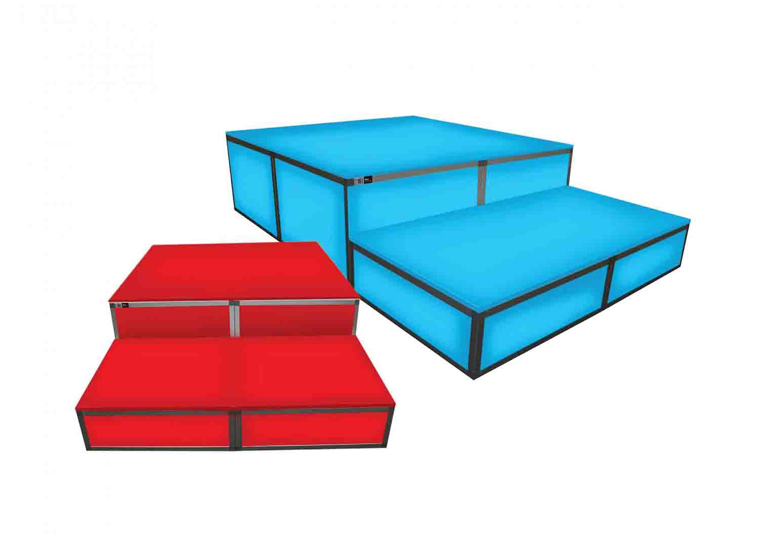ProX XSA-16SX2 LUMOStage Set of Two Acrylic Side Panels with Velcro - 16 Inch - Hollywood DJ