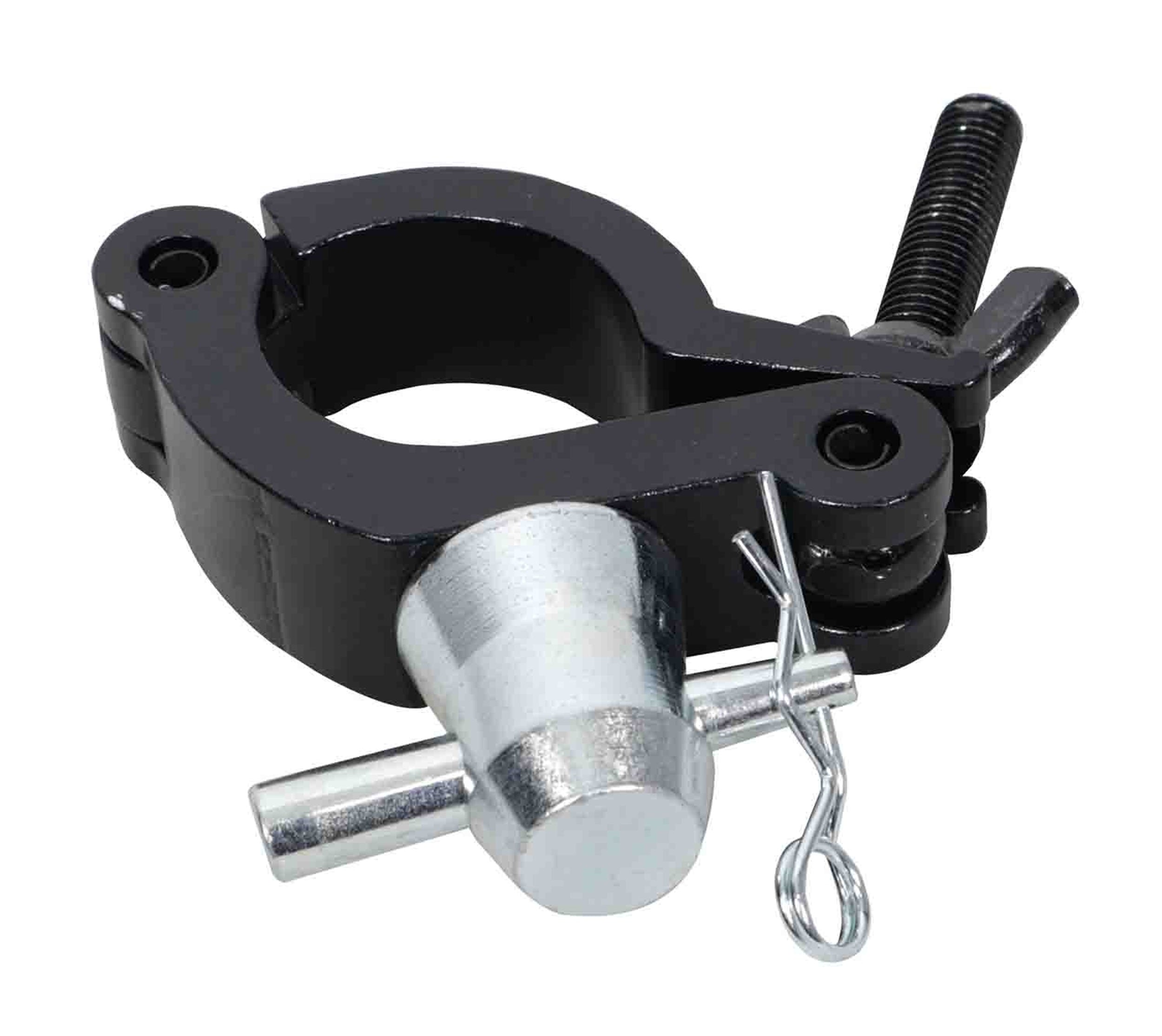 ProX T-C15-BLK Side Entry Clamp with Reversed Elbow and Half Coupler for 2 Inch Tube Trussing - Black - Hollywood DJ