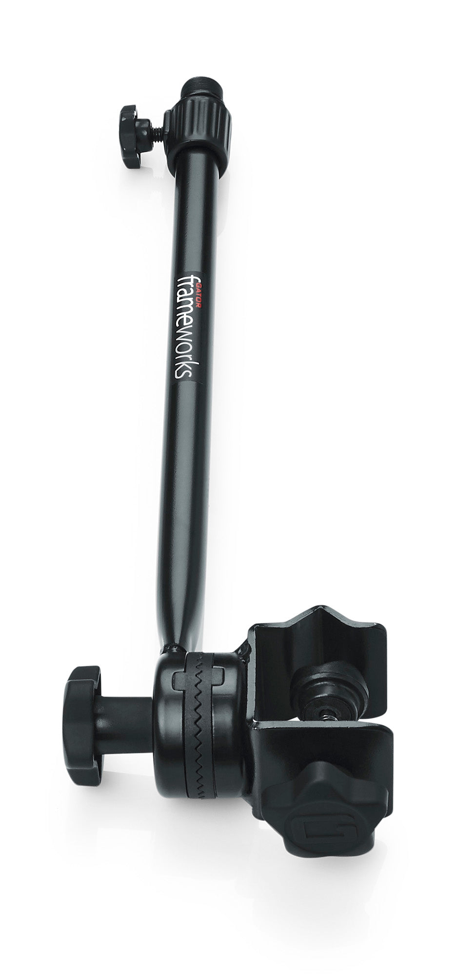 Gator Frameworks GFW-MIC-CLMPBM16 Adjustable Angle 16 Inch Clamp-On Mini Boom with Interlocking Design - Hollywood DJ