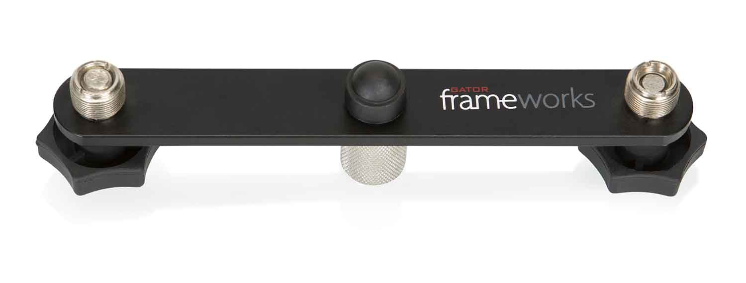 Gator Frameworks GFWMIC1TO2, 1-To-2 Mic Mount Bar - Hollywood DJ