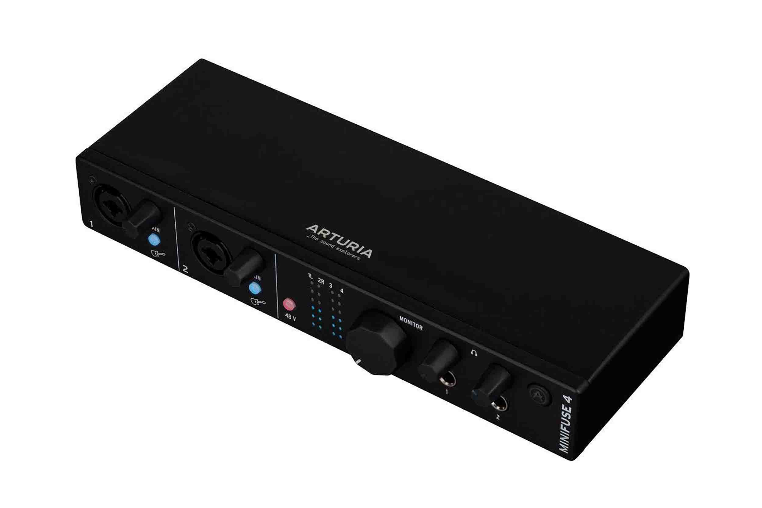 Arturia MiniFuse 4 Portable 4x4 USB Type-C Audio/MIDI Interface - Black by Arturia
