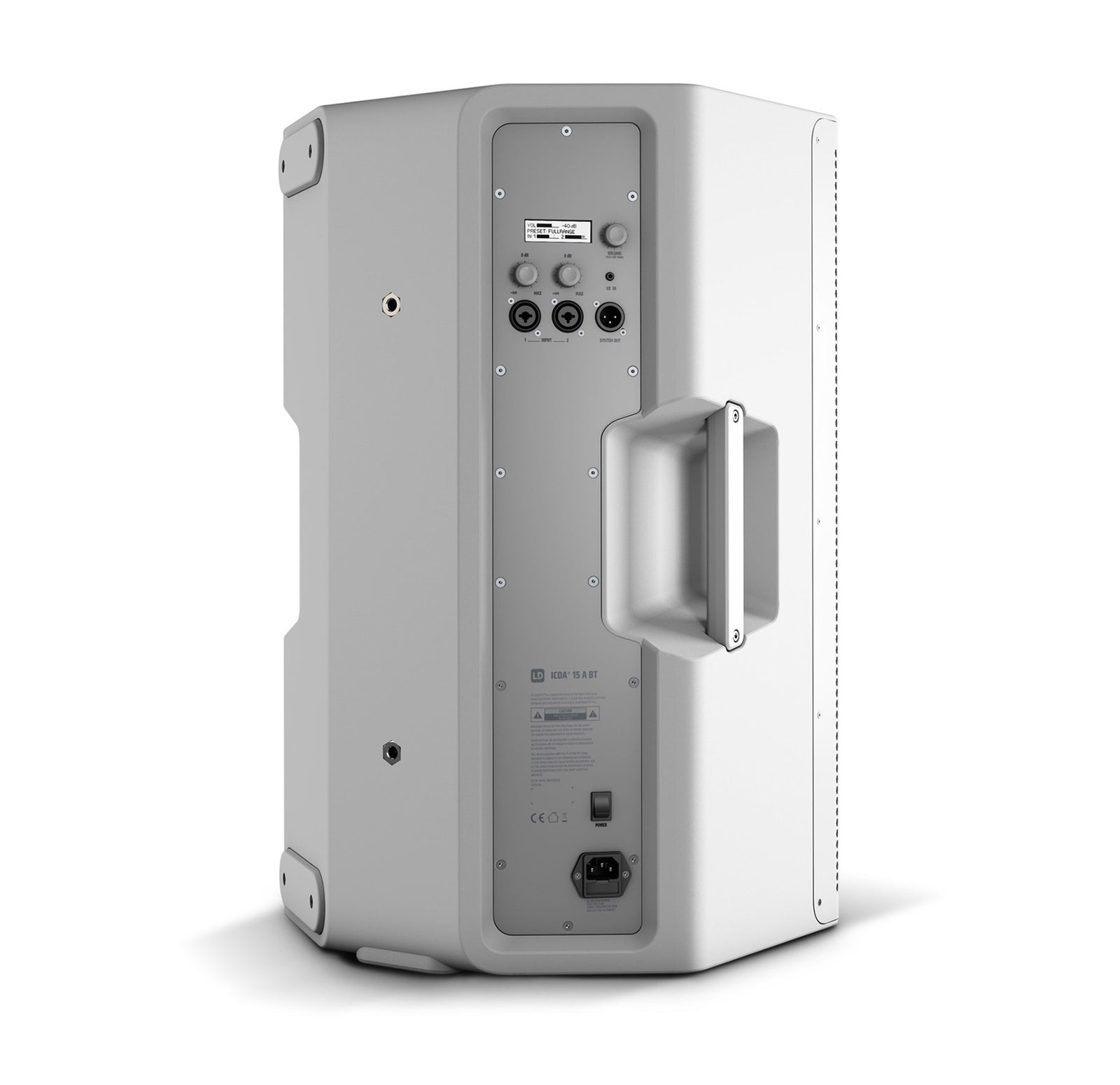 LD Systems ICOA 15 A BT W 15-Inch Powered Coaxial Pa Loudspeaker with Bluetooth - White - Hollywood DJ