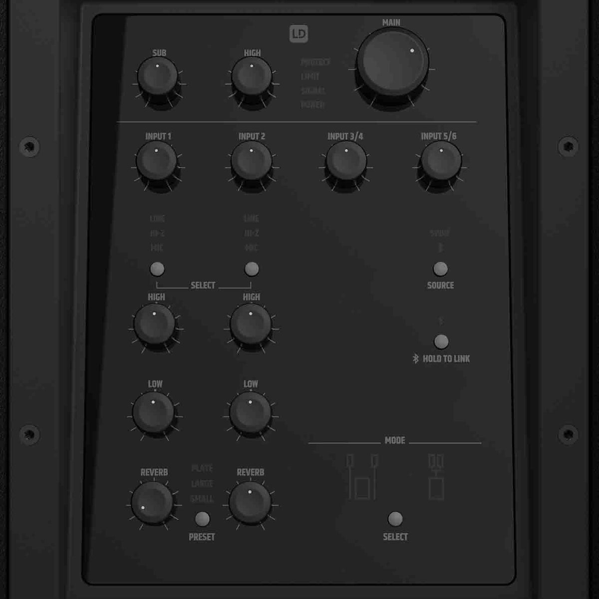 B-Stock: LD Systems DAVE 18 G4X Compact 2.1 Powered PA System with Bluetooth and Mixer - 2000W RMS by LD Systems