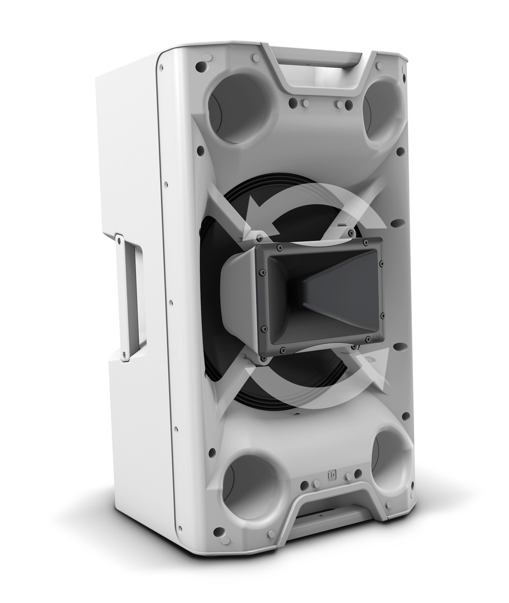 LD Systems ICOA 15 A BT W 15-Inch Powered Coaxial Pa Loudspeaker with Bluetooth - White - Hollywood DJ