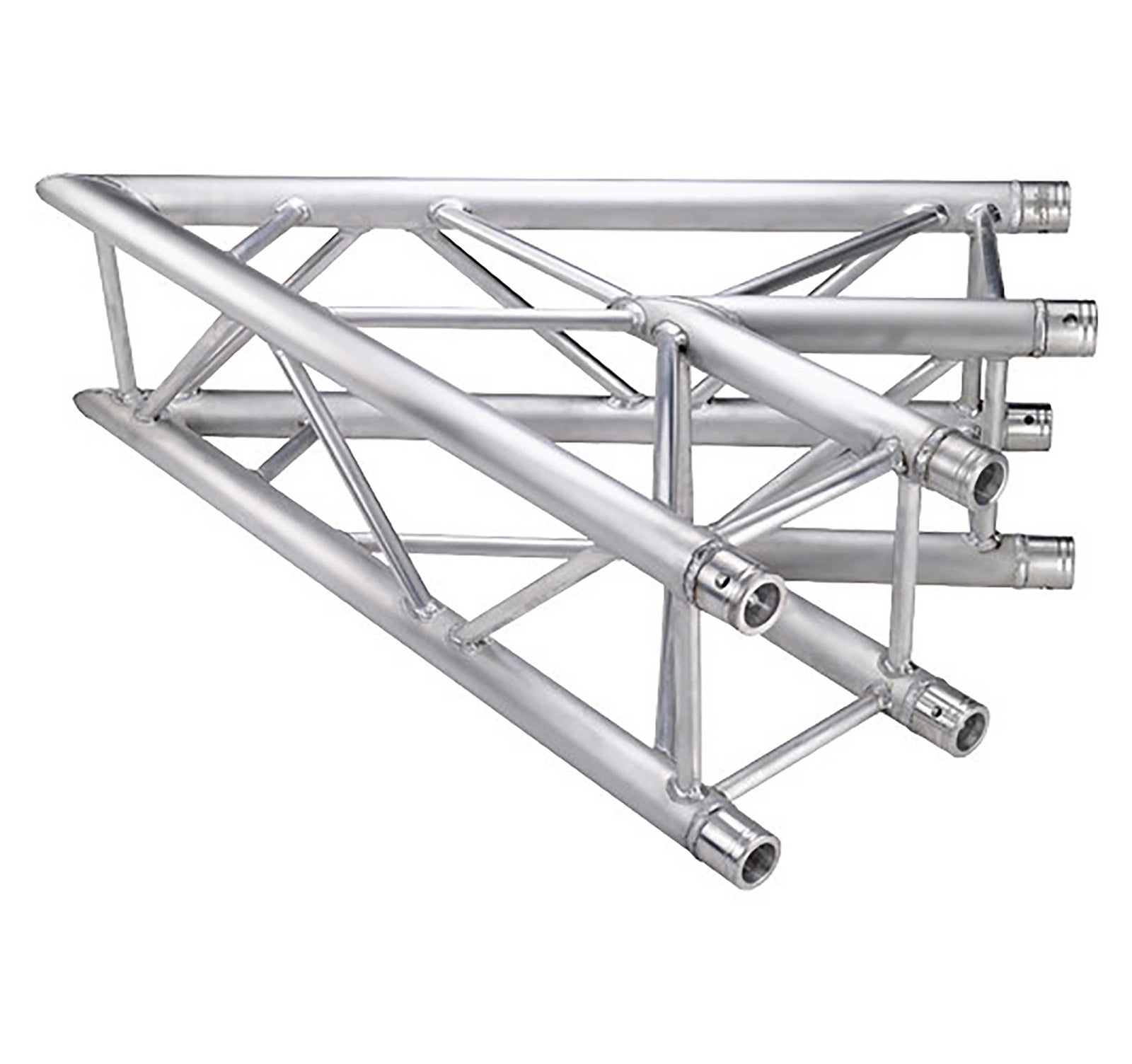 Global Truss SQ-4119, Two Way 45 Degree F34 Square Truss Corner - Silver - Hollywood DJ