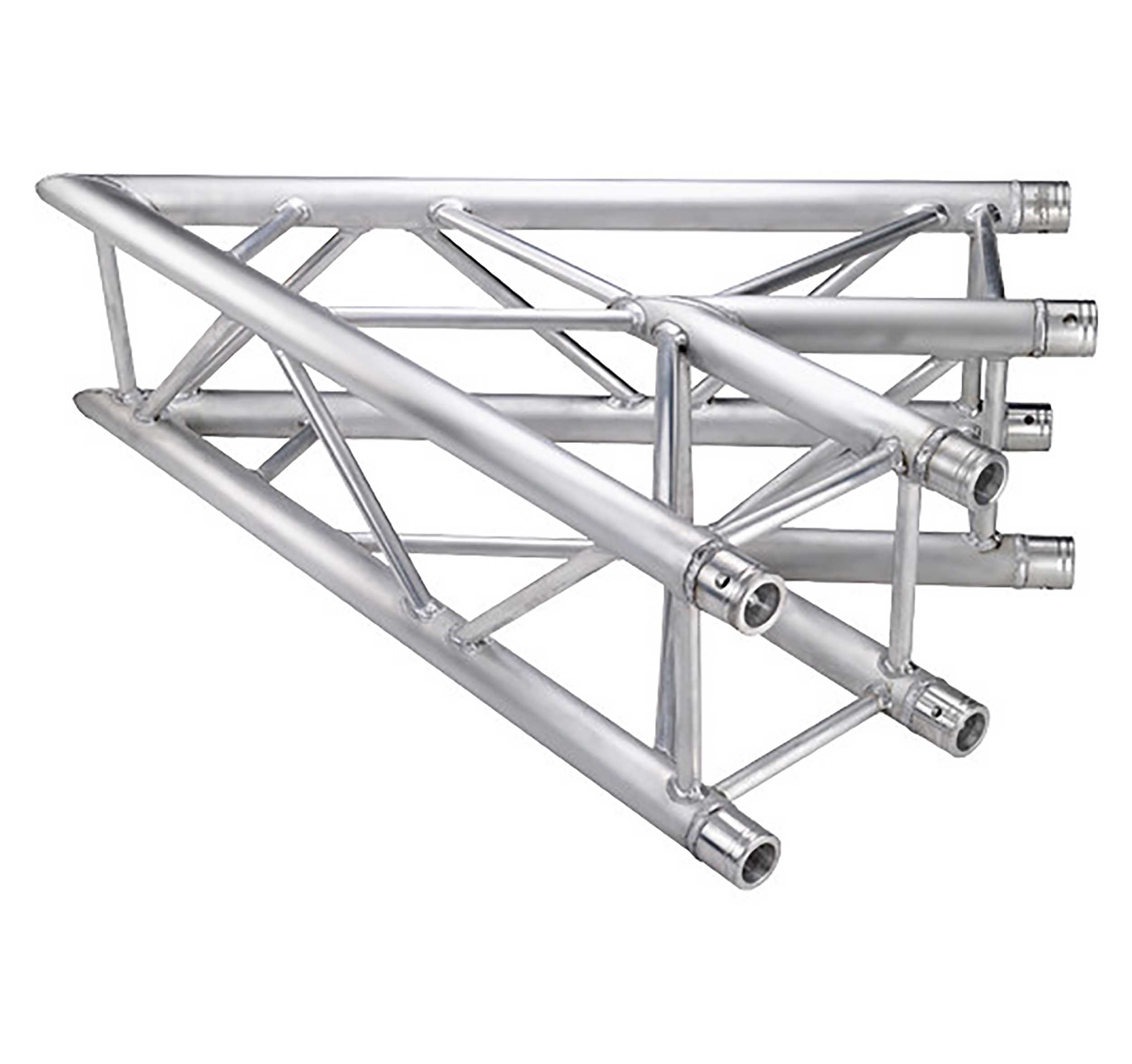 Global Truss SQ-4119, Two Way 45 Degree F34 Square Truss Corner - Silver - Hollywood DJ