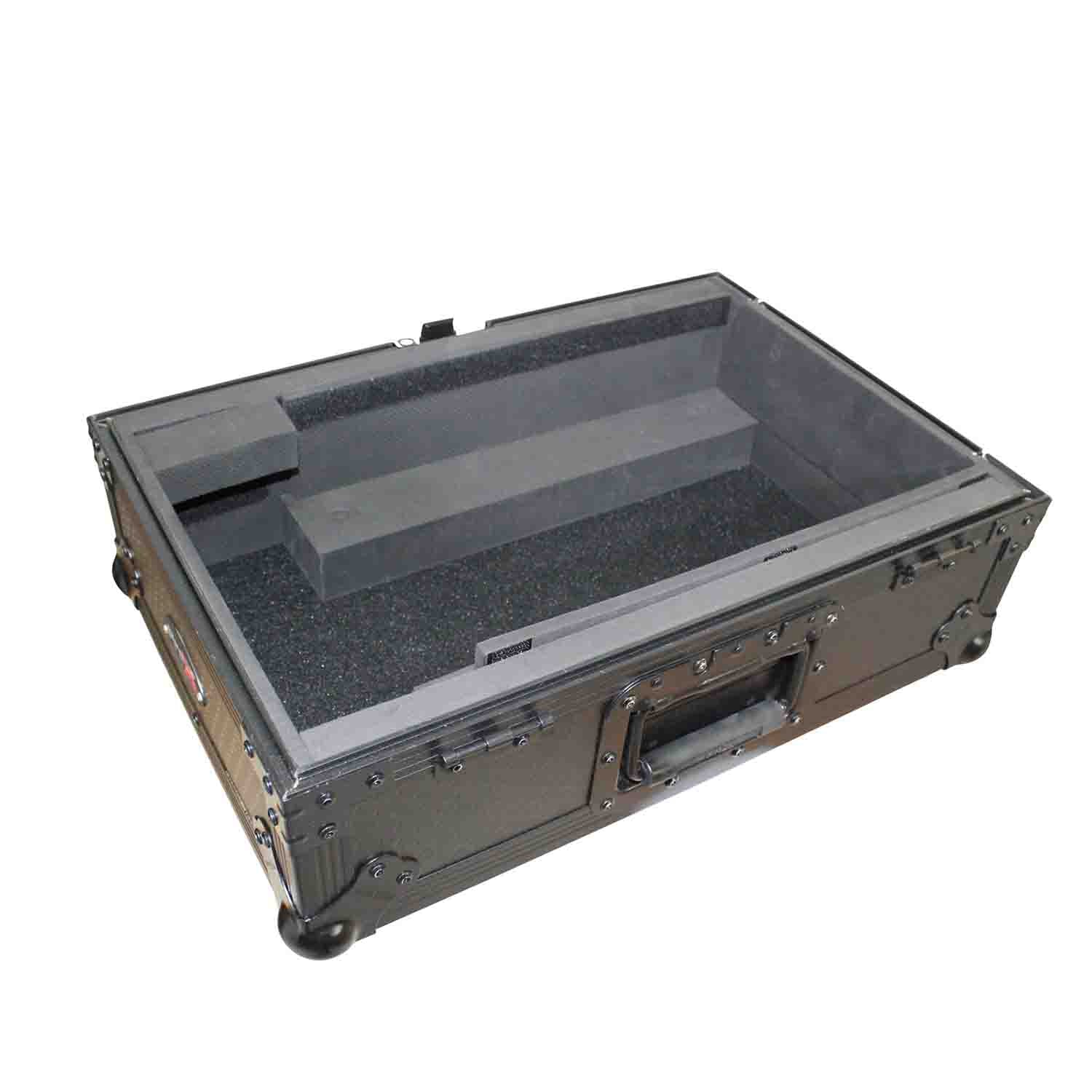 ProX XS-M10BL DJ Flight Case For Large Format 10 Inch DJ Mixers - Black on Black - Hollywood DJ