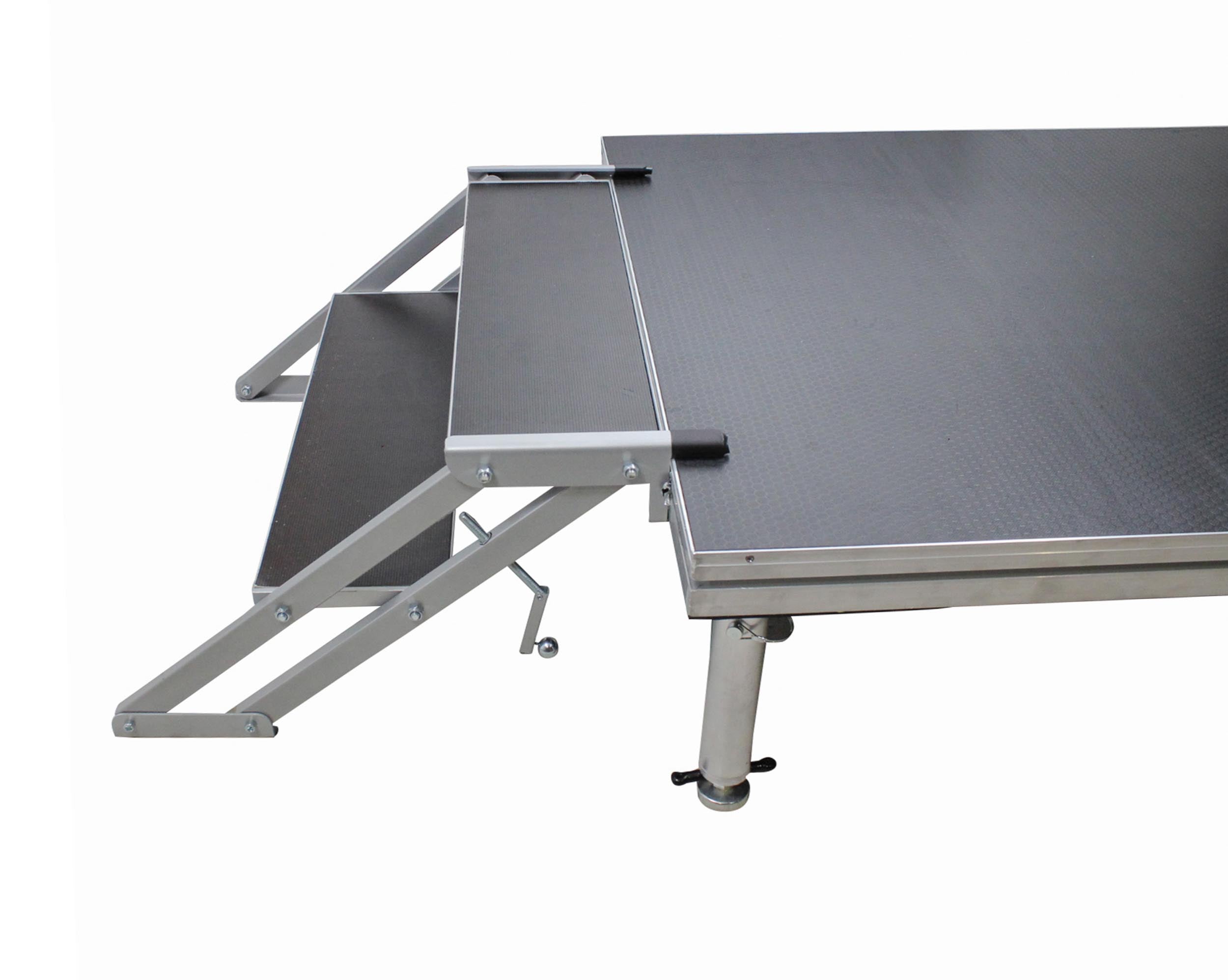 ProX XSQ-ST2, StageQ 2 Step Heavy Duty Foldable Adjustable 14 to 18 Inch with Rail ProX Cases