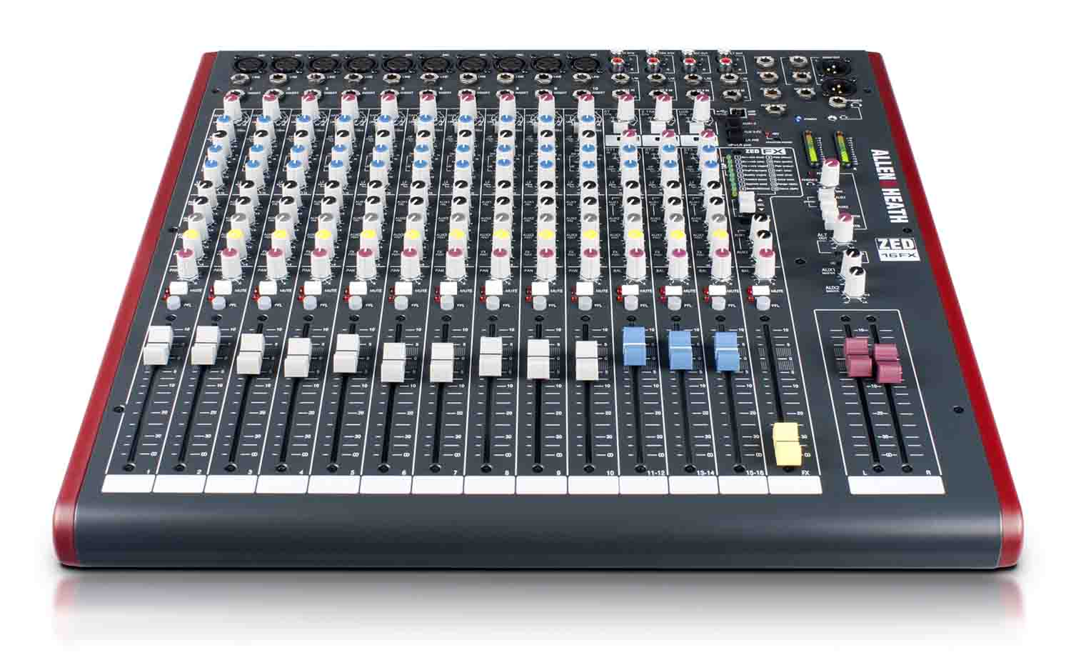 Allen & Heath ZED-16FX Multipurpose 16-Channel USB Mixer with FX for Live Sound and Recording - Hollywood DJ