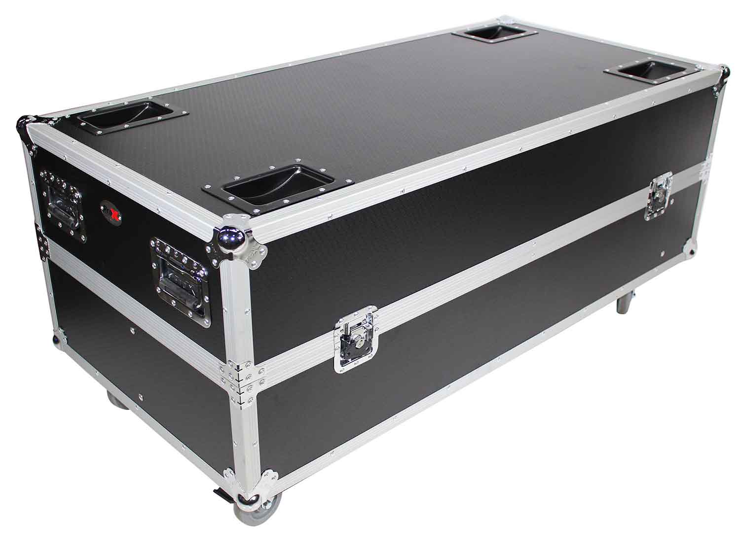 ProX X-RCF-NXL44AX2W Flight Case for 2 RCF NXL44-A Active 2 Way Column Array with 4 Inch Wheels - Hollywood DJ