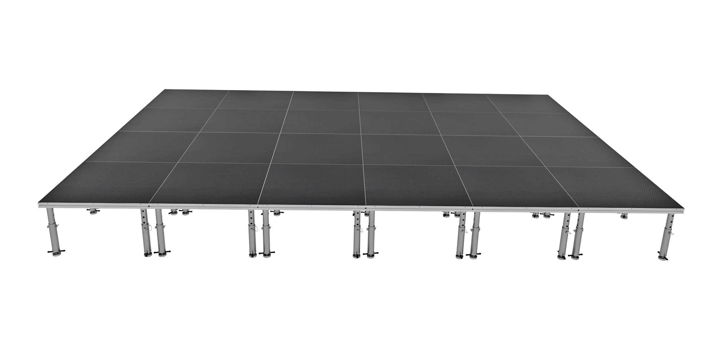 ProX XSU-16X24PKG, Stage One 16' x 24' Ft. Portable Stage Package - Includes 24x Units with Telescoping 16-22" Adjustable Legs by ProX Cases