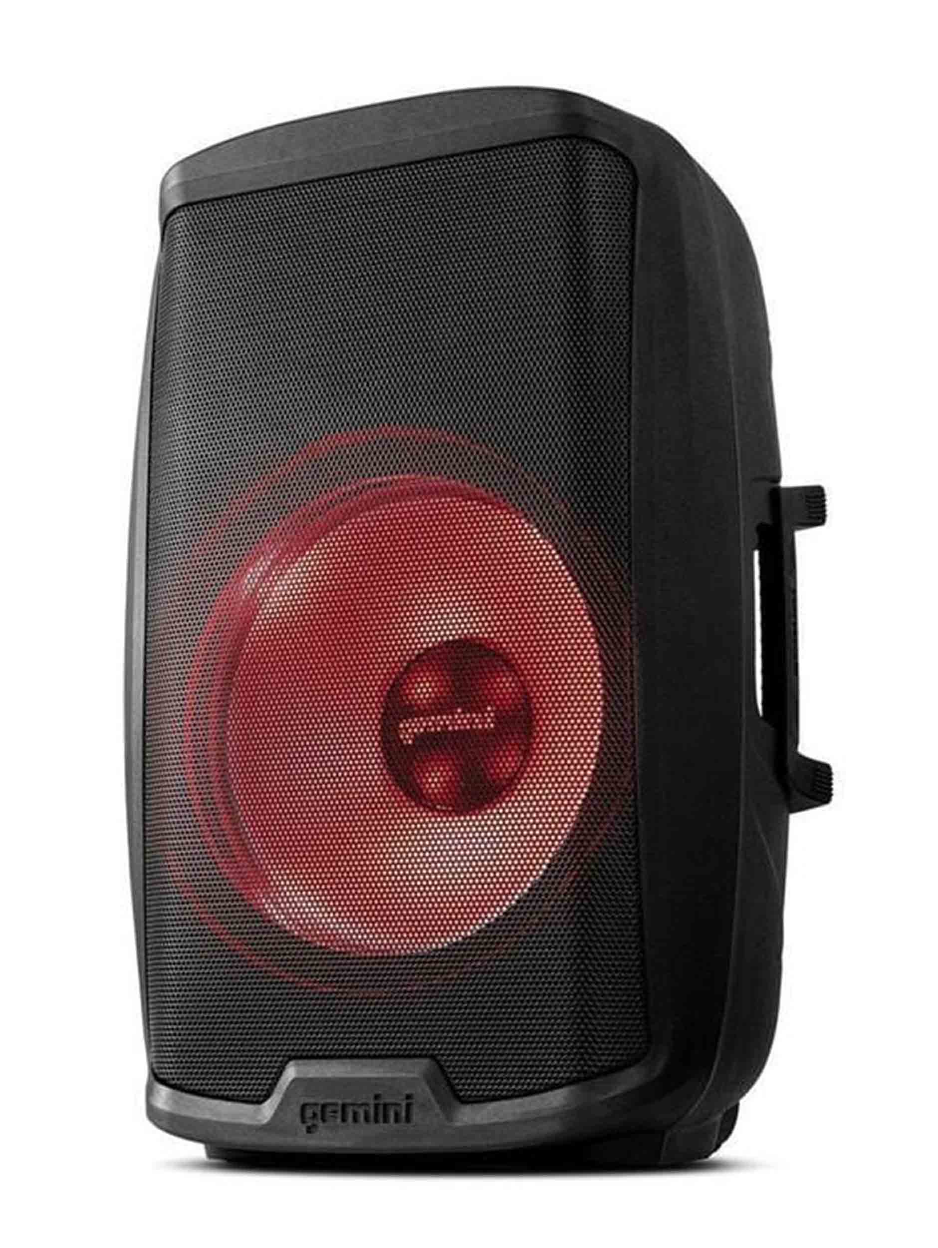 Gemini Sound AS-2115BT, 2000 Watt 15-Inch Active Multi-Led Bluetooth Loudspeaker - Hollywood DJ