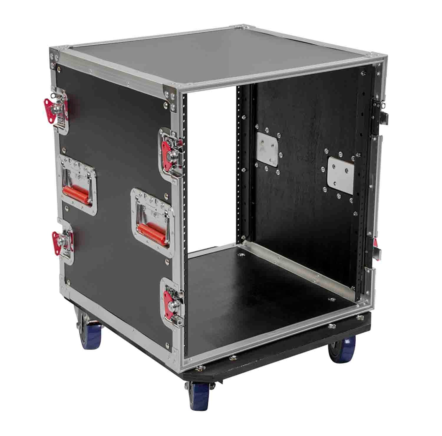 Gator Cases G-TOUR 12U CAST, 12U Standard Road Rack Case with Casters - Hollywood DJ