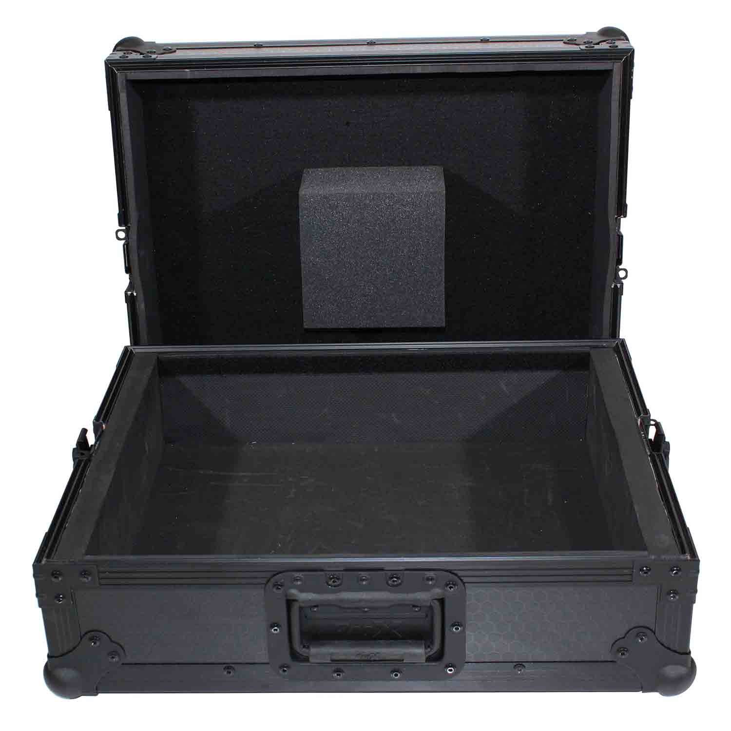 ProX T-TTBL Flight Case for Turntable with Foam Kit - Black on Black - Hollywood DJ