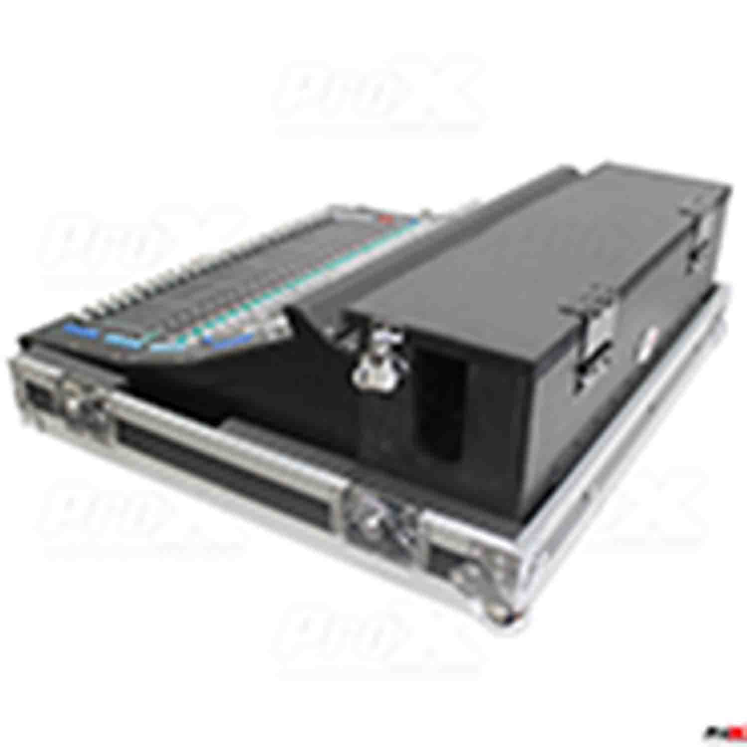 ProX XS-AHSQ5DHW DJ Flight Road Case for Allen and Heath SQ5 Console With Doghouse and Wheels - Hollywood DJ