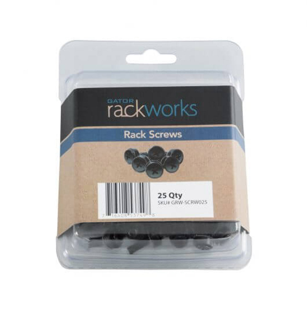 Gator Cases GRW-SCRW025, Rackworks Rack Screws and Washers - 25 pack - Hollywood DJ