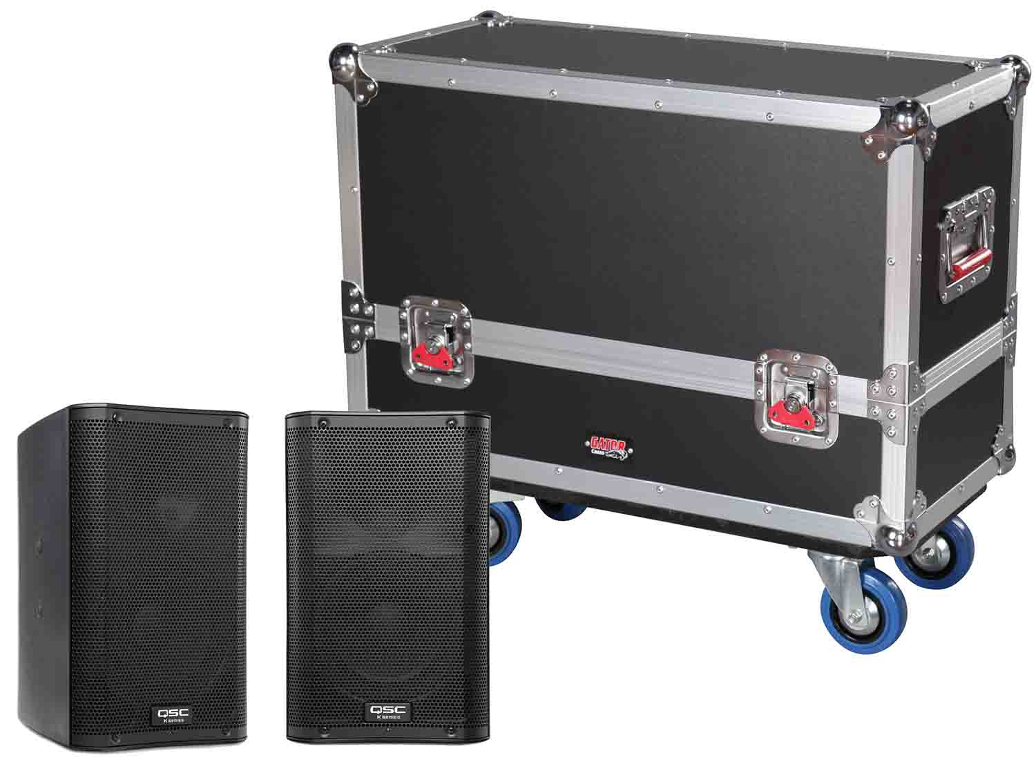 Gator Cases G-TOUR SPKR-2K8 Tour Style Transporter Case Two K8 Speakers - Hollywood DJ