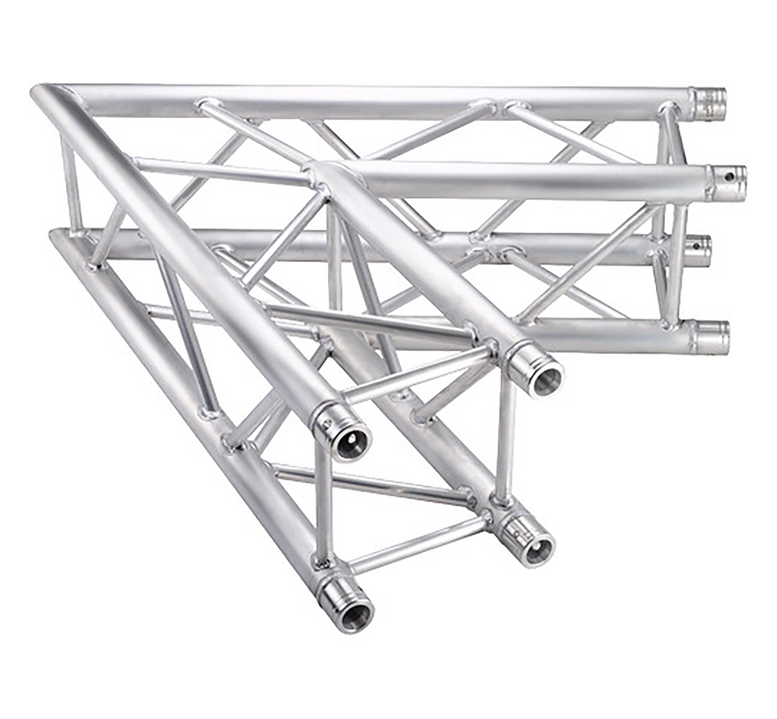 Global Truss SQ-4120, Two Way 60 Degree F34 Square Truss Corner - Silver - Hollywood DJ