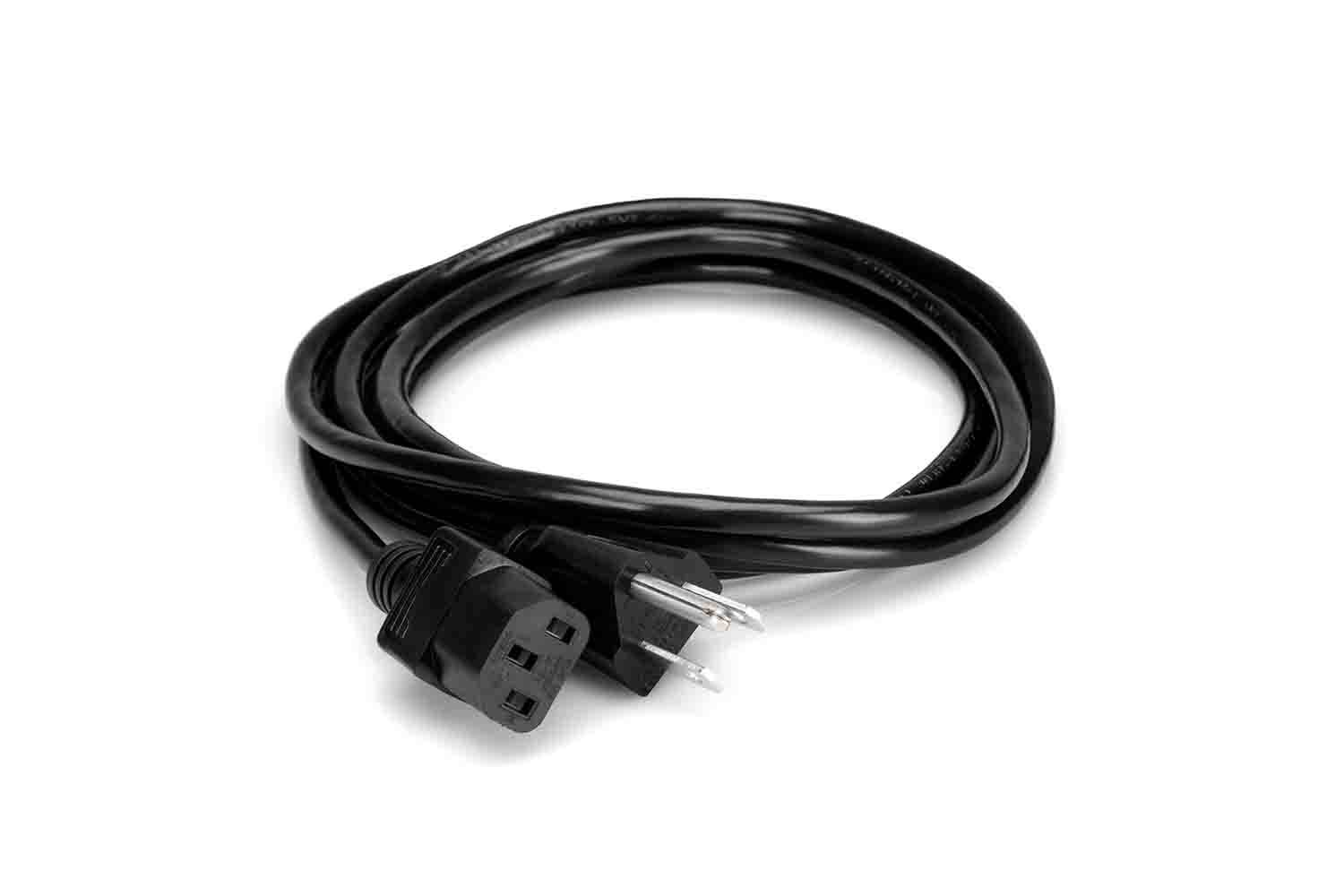 Hosa Power Cord Cable, IEC C13 to NEMA 5-15P - 3 Feet - Hollywood DJ