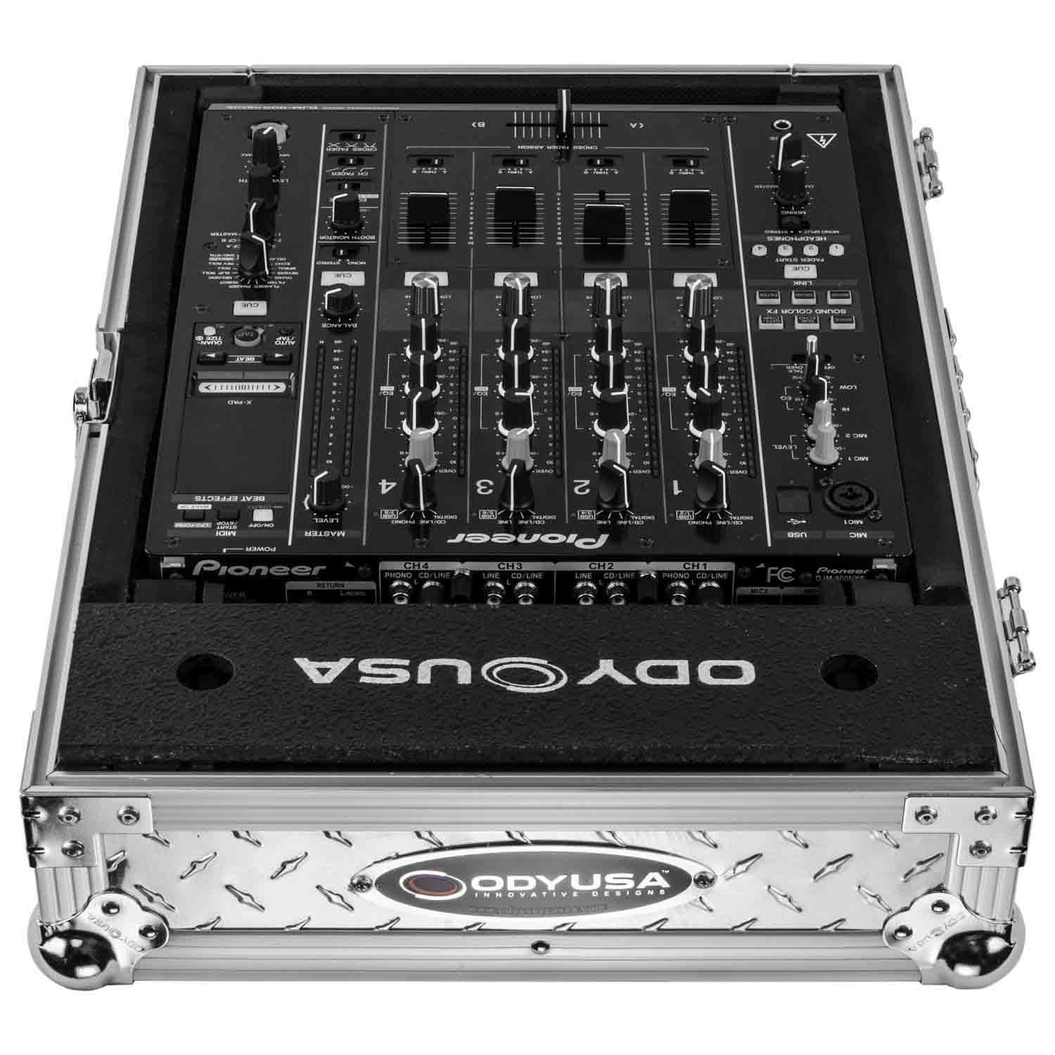 Odyssey FZ12MIXXDDIA, Universal Format 12 Inches Silver Diamond Plated DJ Mixer Case - Hollywood DJ