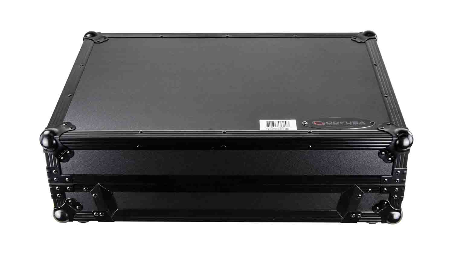 Odyssey FZGSPIDDJ8001BL Black Pioneer DDJ-800 Flight Case with Bottom 1U Rack Space and Glide Platform - Hollywood DJ