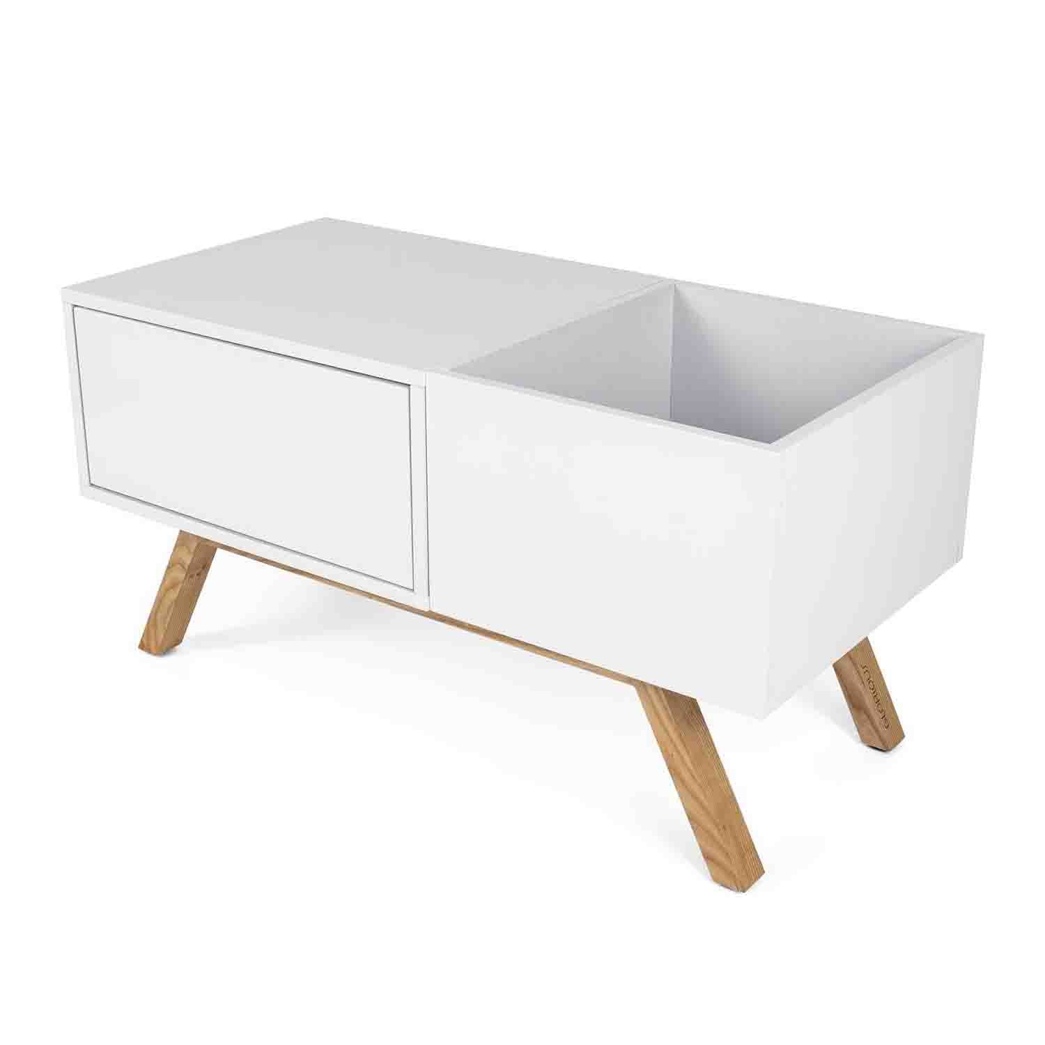 Glorious Turntable Lowboard - White - Hollywood DJ