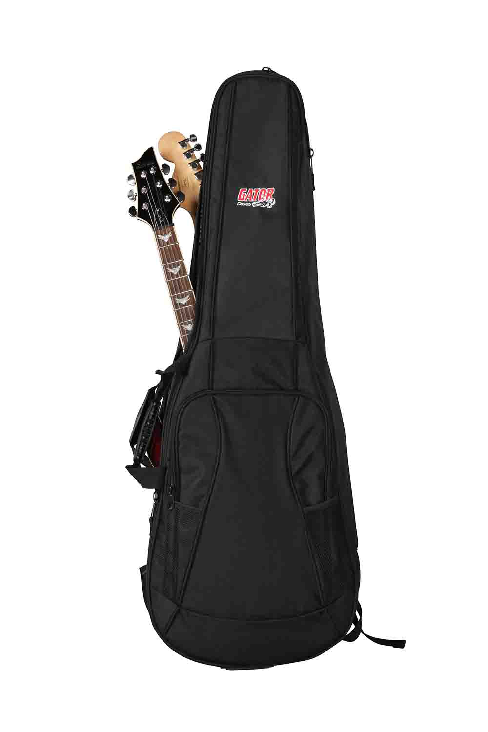 Gator Cases GB-4G-ELECX2 4G Style Gig Bag for 2 Electric Guitars with Adjustable Backpack Straps - Hollywood DJ