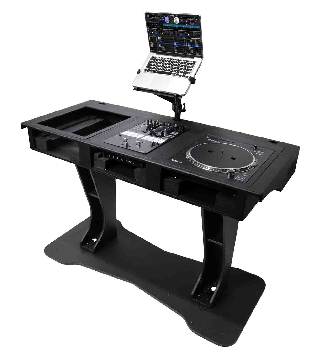 ProX XZF-DJTCDMBLCASE, DJ Booth for Two Pioneer CDJ-2000, Denon SC6000 CD Player and RANE Twelve Turntables - Hollywood DJ
