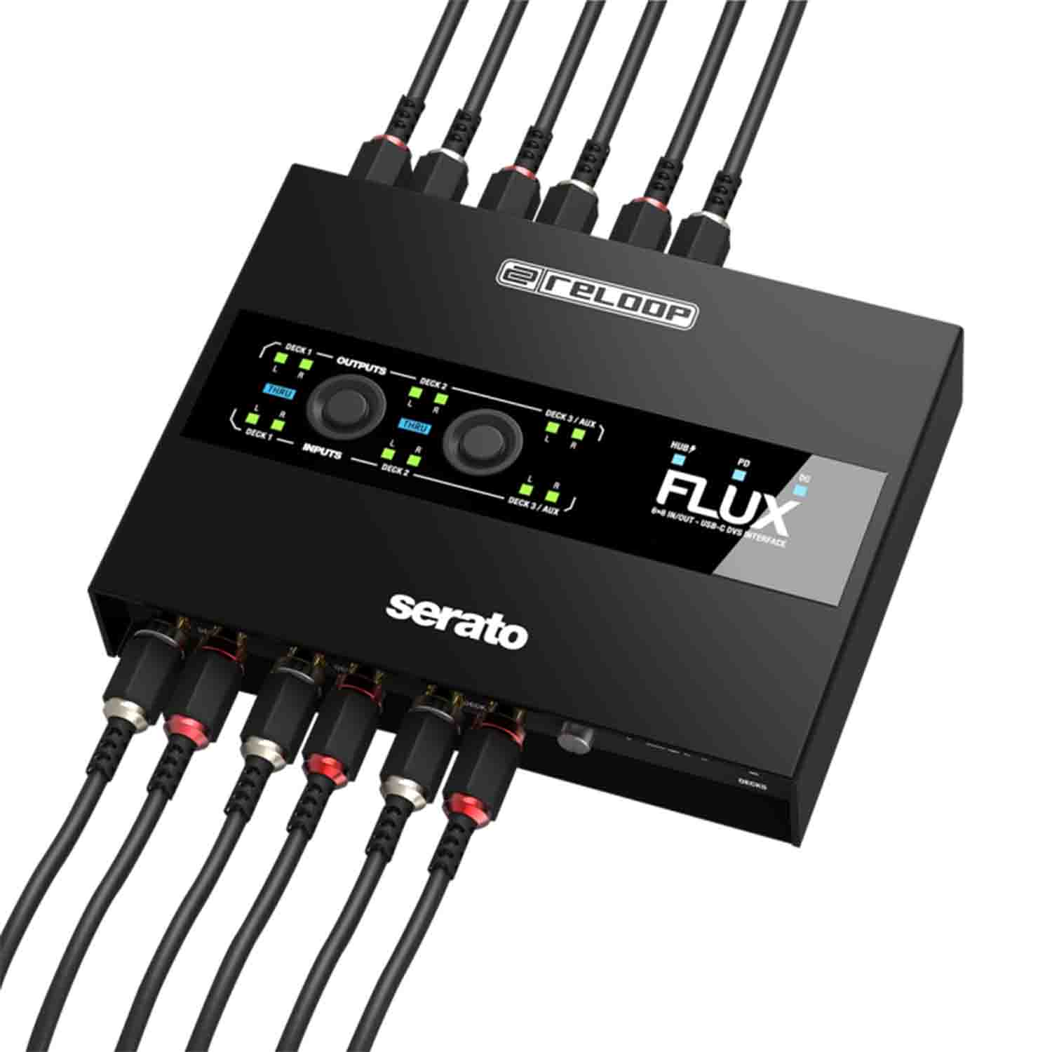 Reloop Flux Next Generation USB-C 3-Channel 6x6 DVS Interface for Serato DJ Pro Reloop
