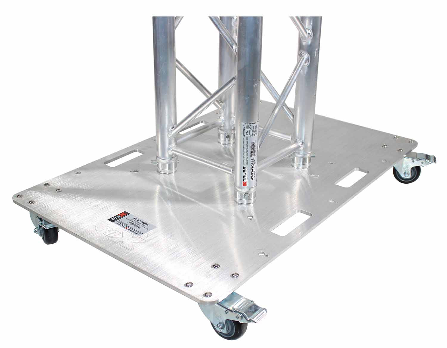 ProX XT-BP2430W Rolling Aluminum Base With 4 - 3 Inch Locking Casters - 24" x 30" - Hollywood DJ