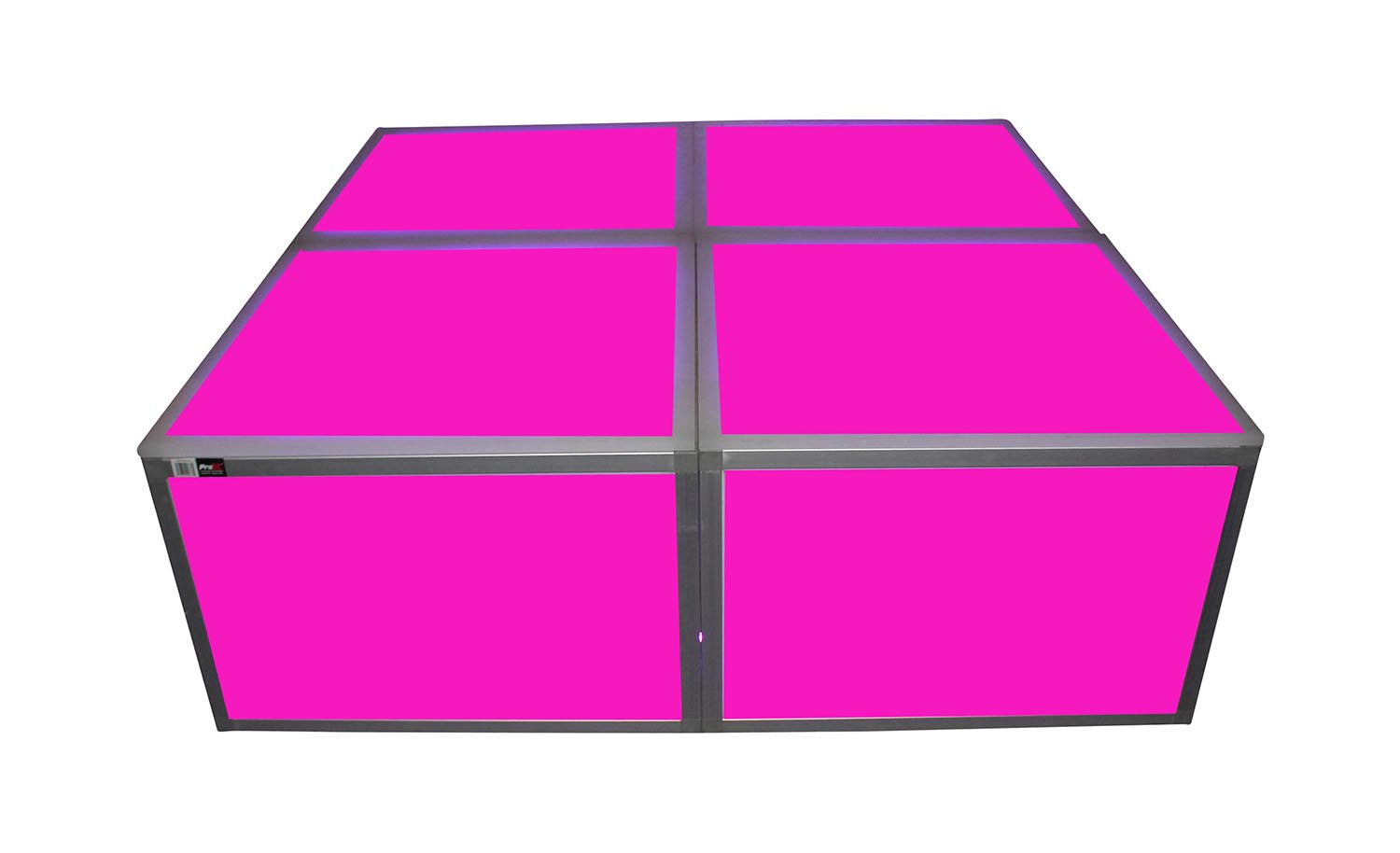 ProX XSA-2X2-24 LUMOStage High Acrylic Platform Riser Section with Clamps and 4 Side Acrylic Covers - 2 Foot X 2 Foot X 24 Inch - Hollywood DJ