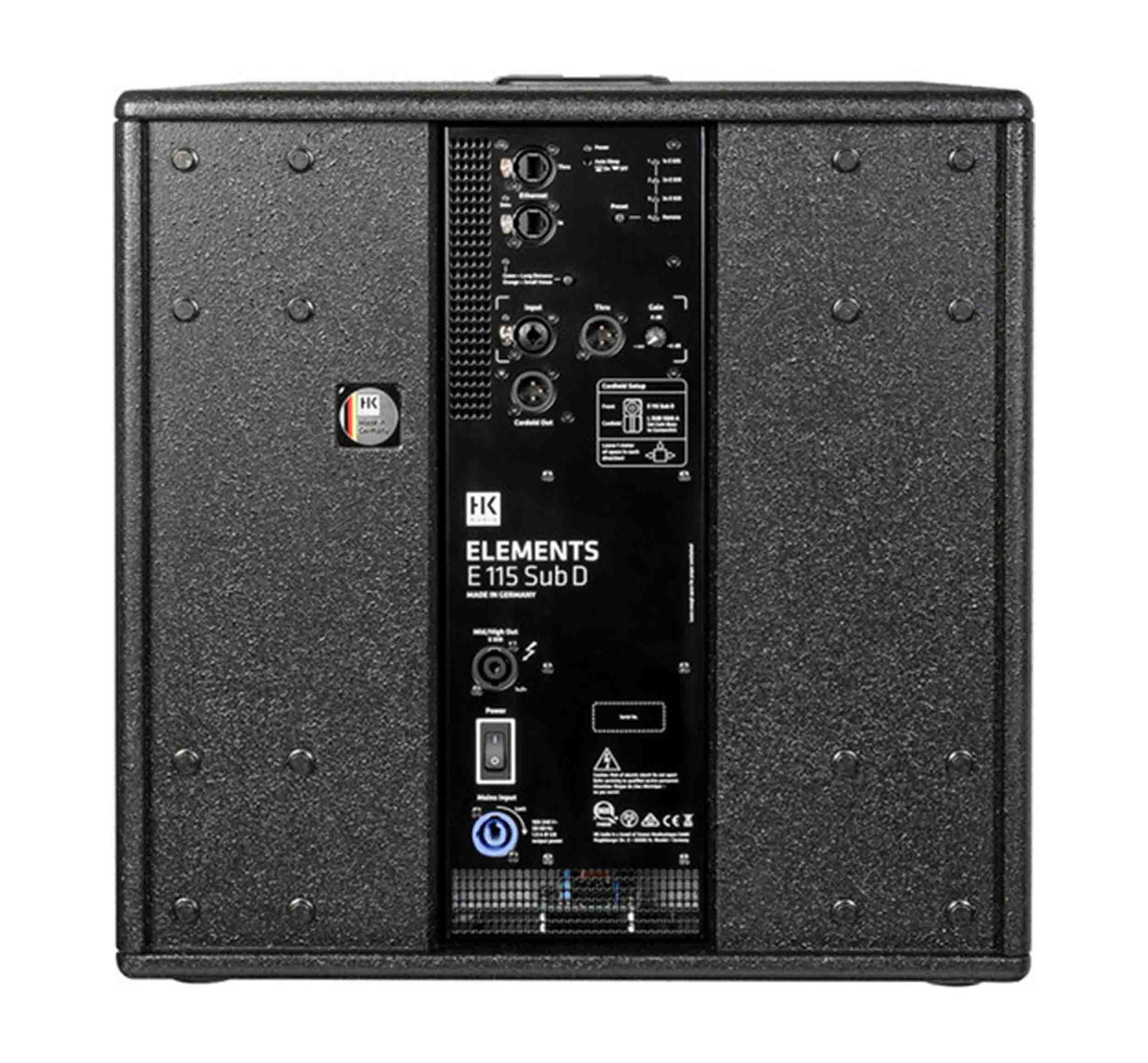 HK Audio EL-E115SUBD, 2400W 15-Inch Powered Subwoofer - Black - Hollywood DJ