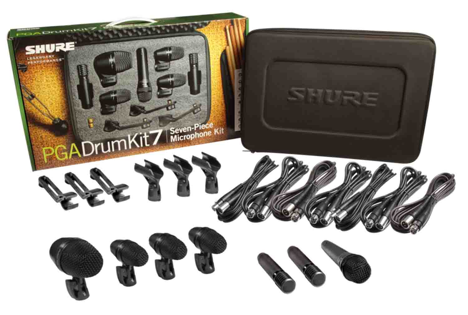 Shure PGADRUMKIT7, 7PC Drum Microphone Kit - Hollywood DJ