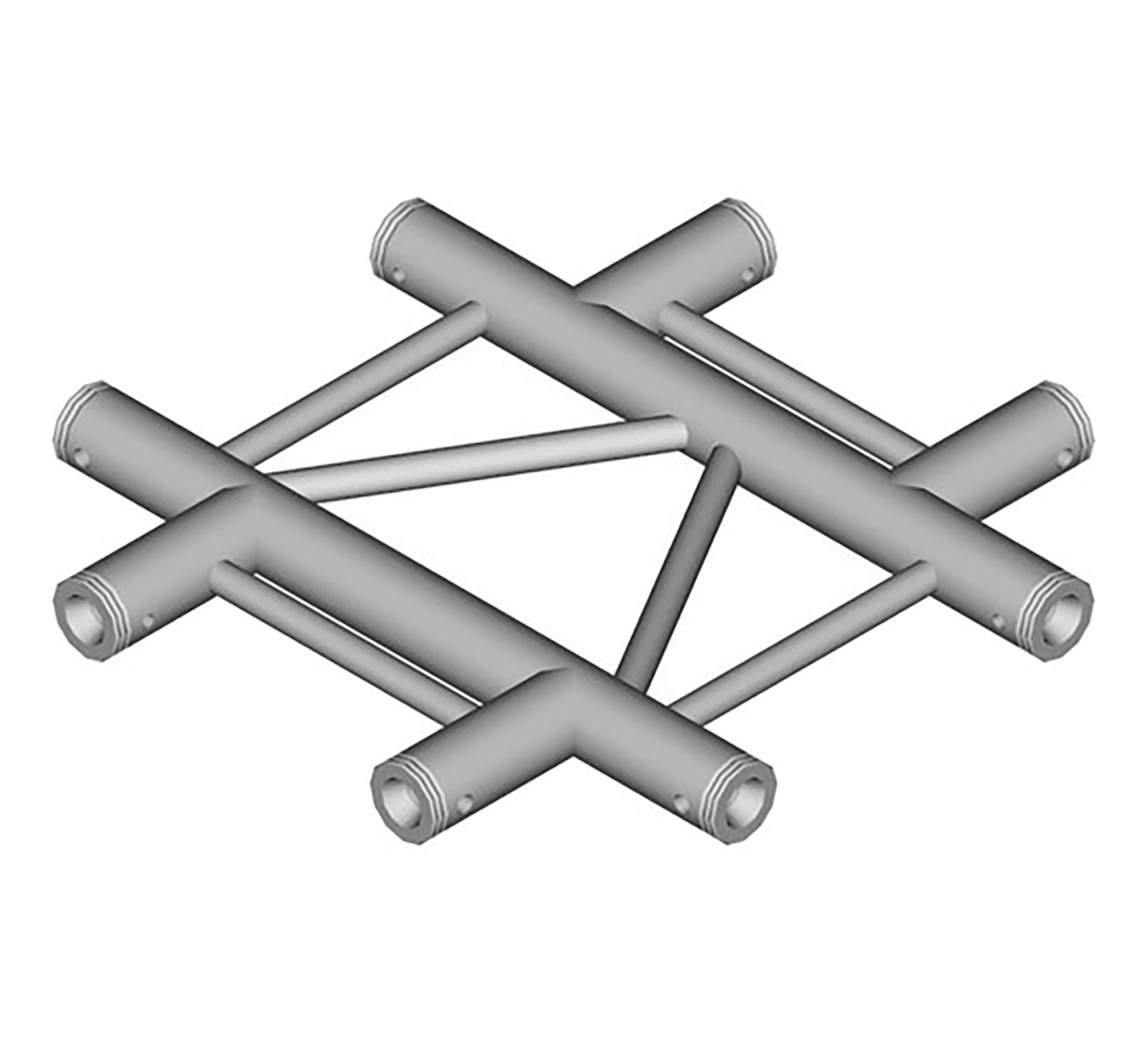 Global Truss IB-4072-H, Horizontal Four Way Cross-Junction for F32 I-Beam Truss System - 1.64 ft - Hollywood DJ