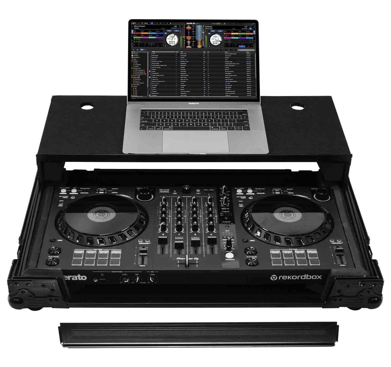 Odyssey FZGSDDJFLX6BL, ATA Flight Case for Pioneer DDJ-FLX6 with Glide Laptop Platform - Black Odyssey