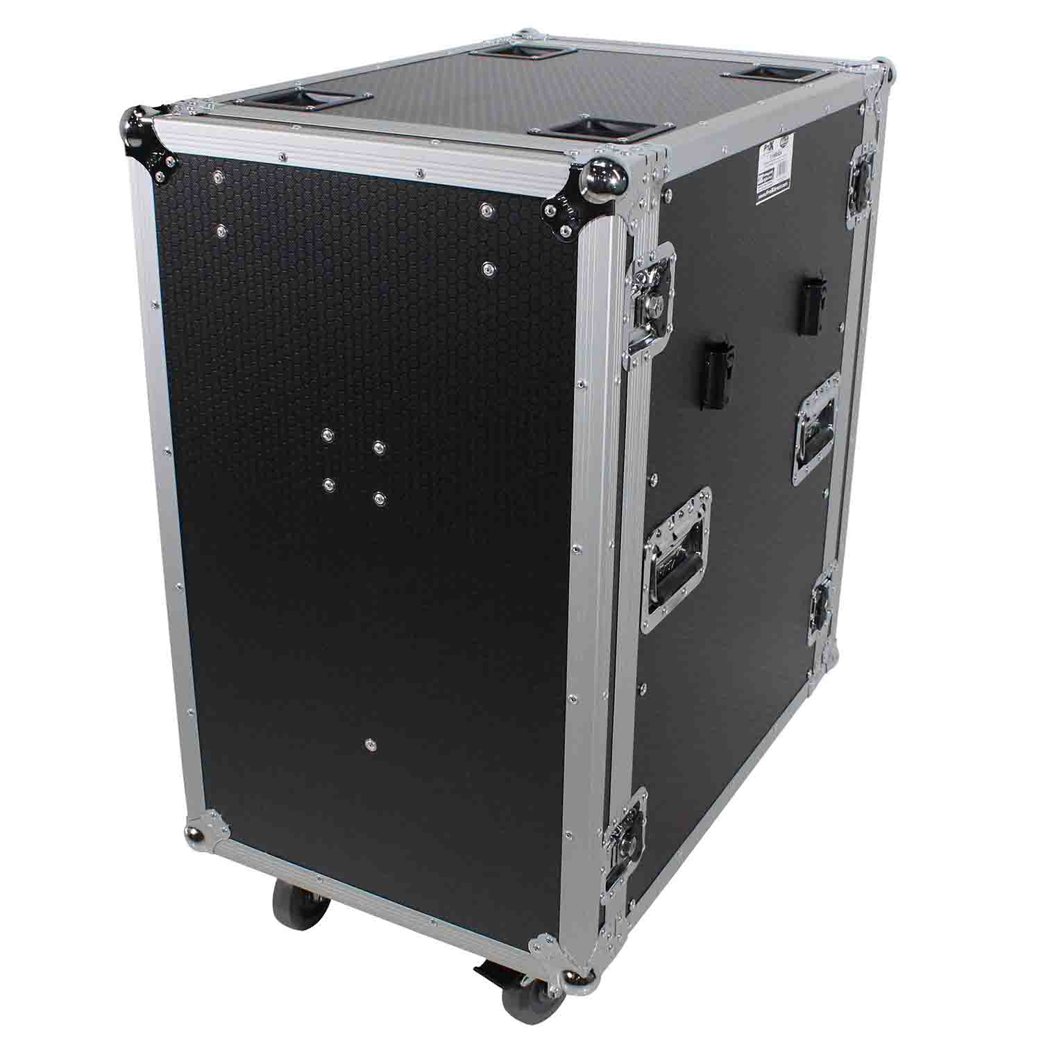 ProX T-18RSS24WDST, 18U Space Amp Rack Mount ATA Flight Case 24 Inch Depth W-Casters - Hollywood DJ