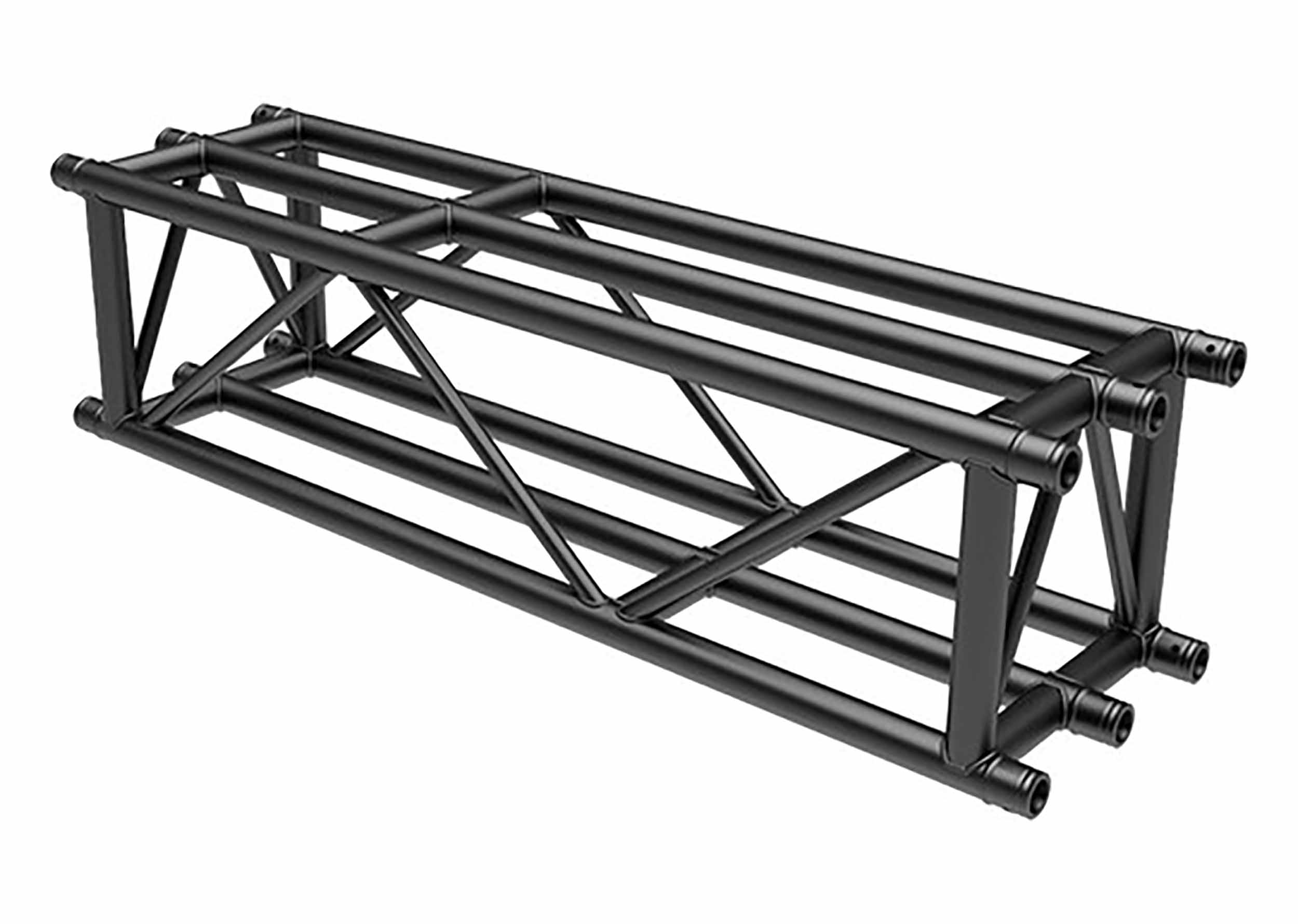 Global Truss DT46-200-BLK, Square Truss Straight Segment 6.56 ft - Black - Hollywood DJ