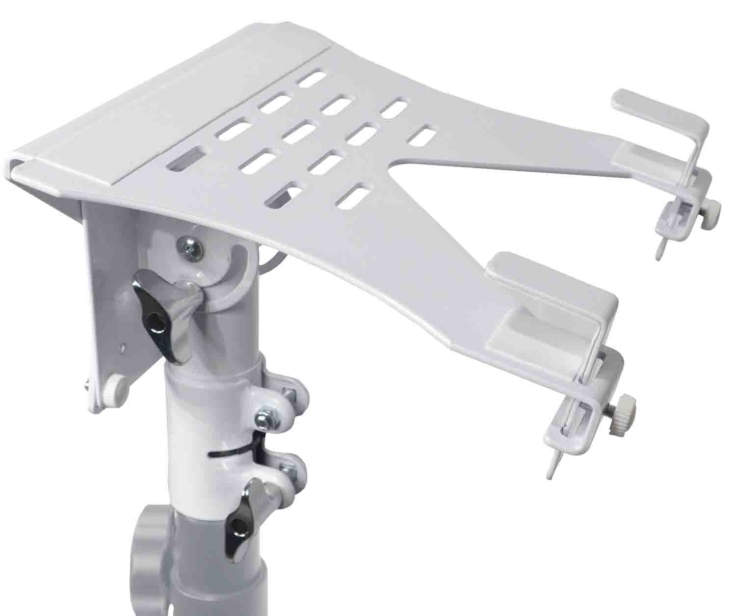 ProX X-LTF01WH Laptop Shelf Tray for Monitor VESA Arm Mount - White - Hollywood DJ