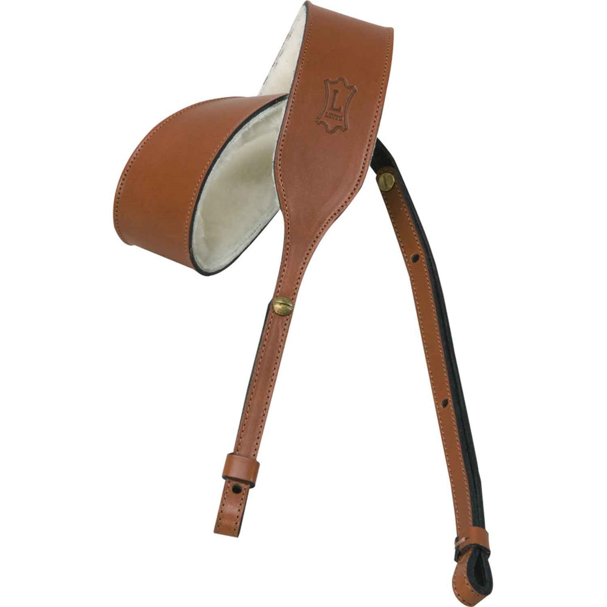 Levy's Leathers PMB32-WAL 2″ Veg-tan Leather Banjo Strap - Brown - Hollywood DJ