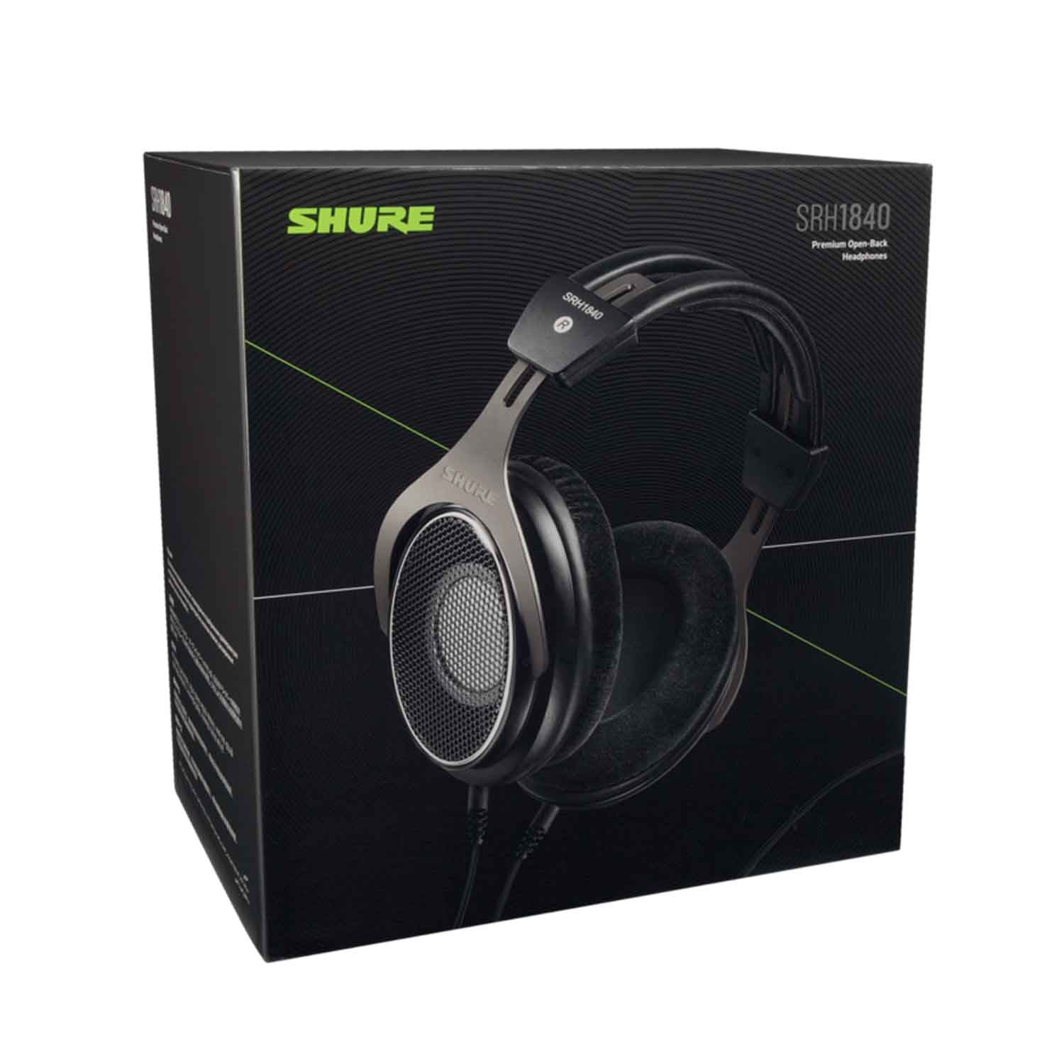 Open Box: Shure SRH1840 Professional Open Back Studio Headphones - Hollywood DJ