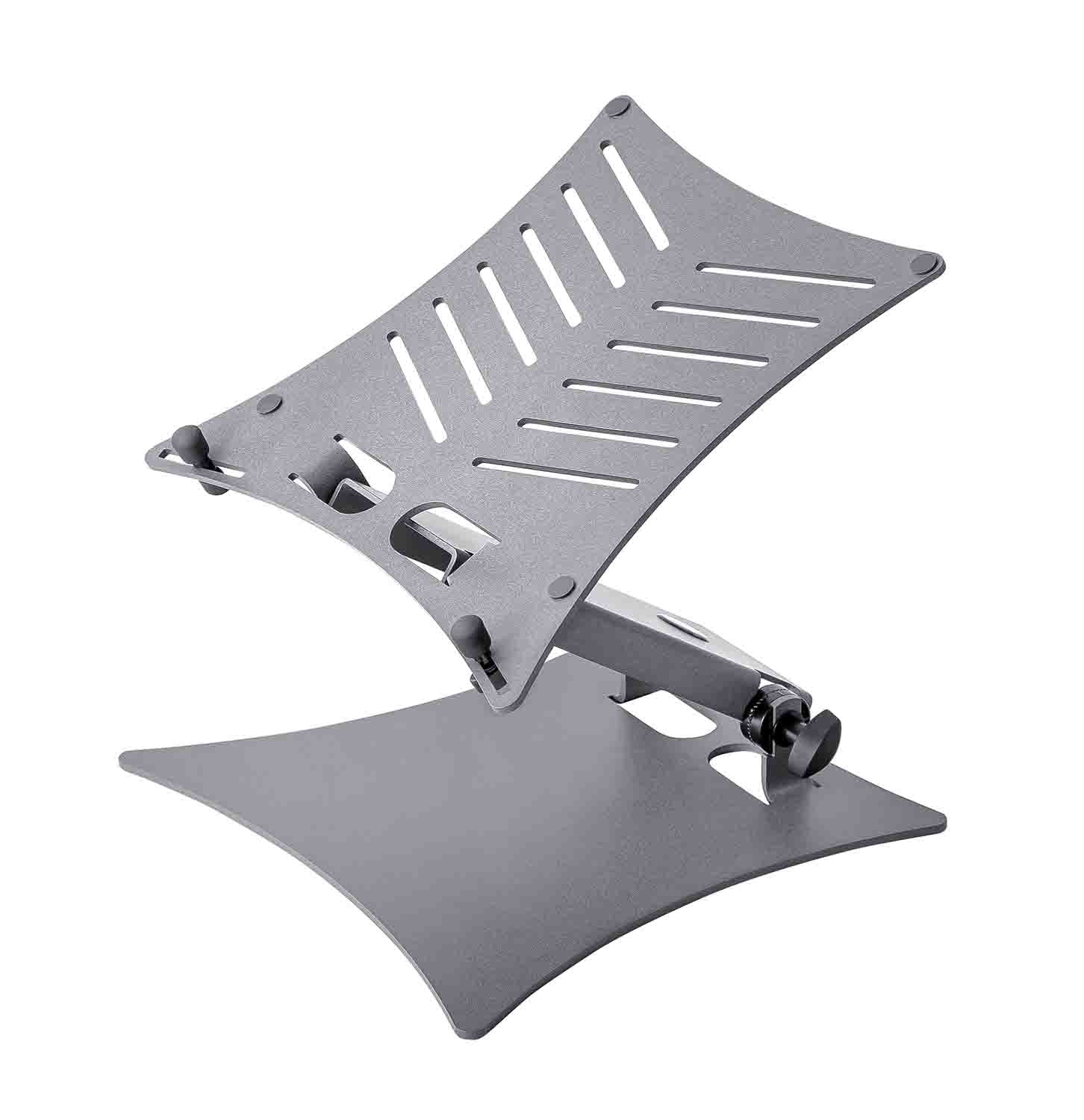 K&M 12195 Foldable Laptop Stand - Gray- Hollywood DJ