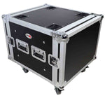 ProX T-8RSP 8U Space Shockproof Amp Rack ATA Flight Case - 20 Inch Depth - Hollywood DJ