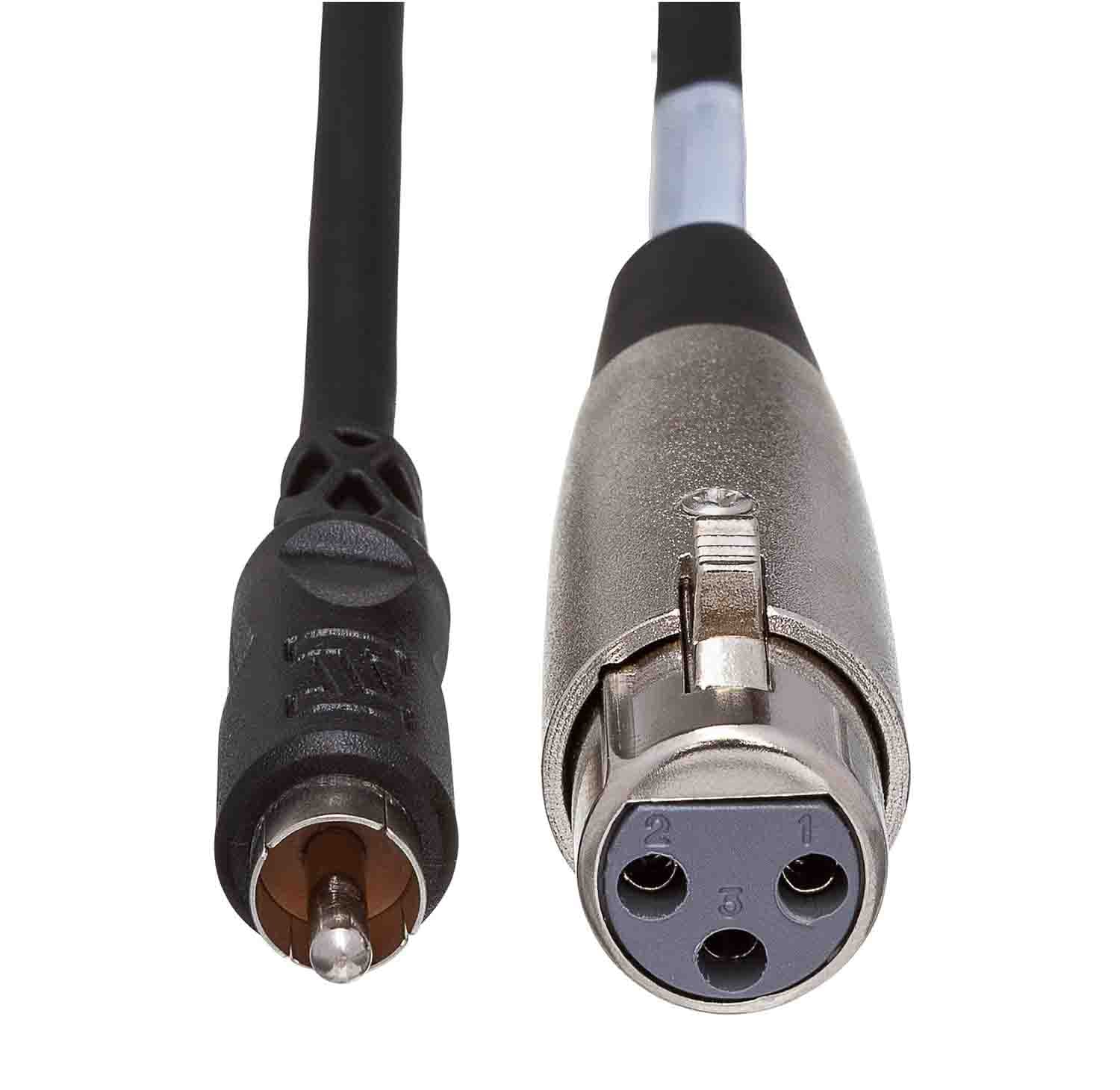 Hosa XRF-105, XLR3F to RCA Unbalanced Interconnect Cable - 5 Feet - Hollywood DJ