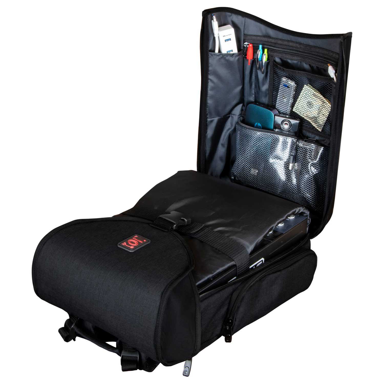 Odyssey BHS12BPBLK Hard Shell DJ Backpack - Black - Hollywood DJ