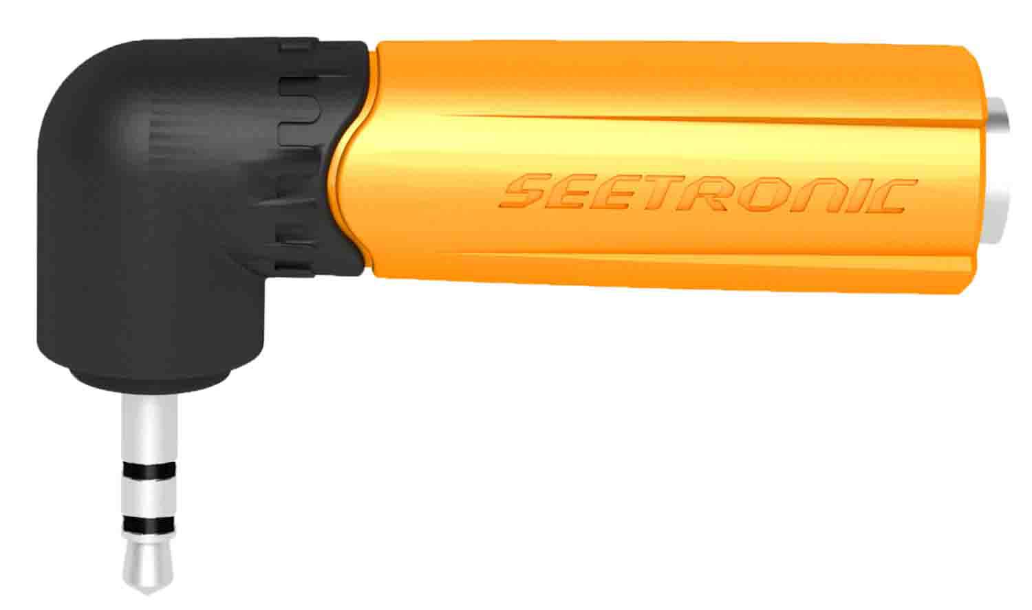 ProX XC-MMJ3-PM-R Professional 1/4" Female to 1/8" Male Stereo Right Angled Adapter BY SEETRONIC - Hollywood DJ