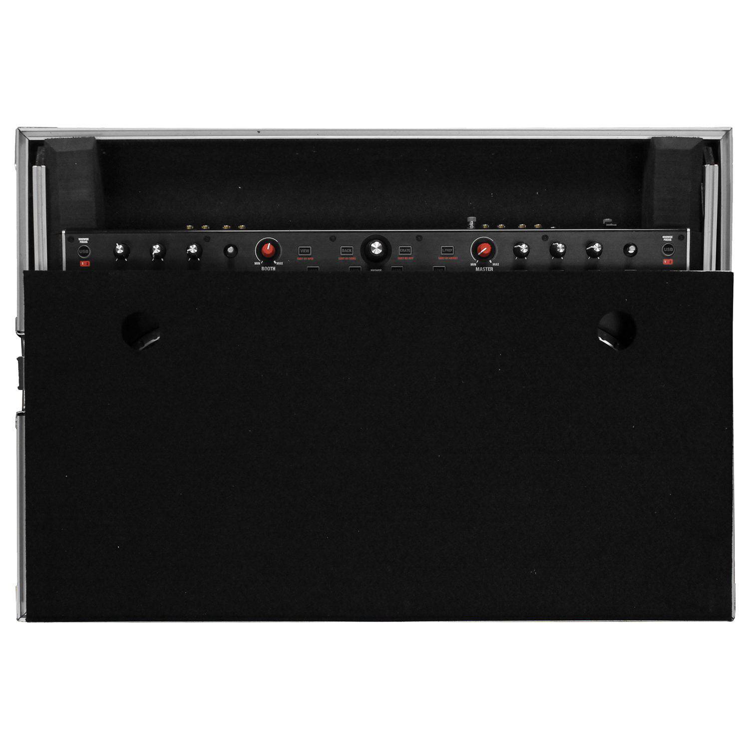 Odyssey FRGSNS6II, Low Profile Numark NS6II Case with Glide Platform - Hollywood DJ