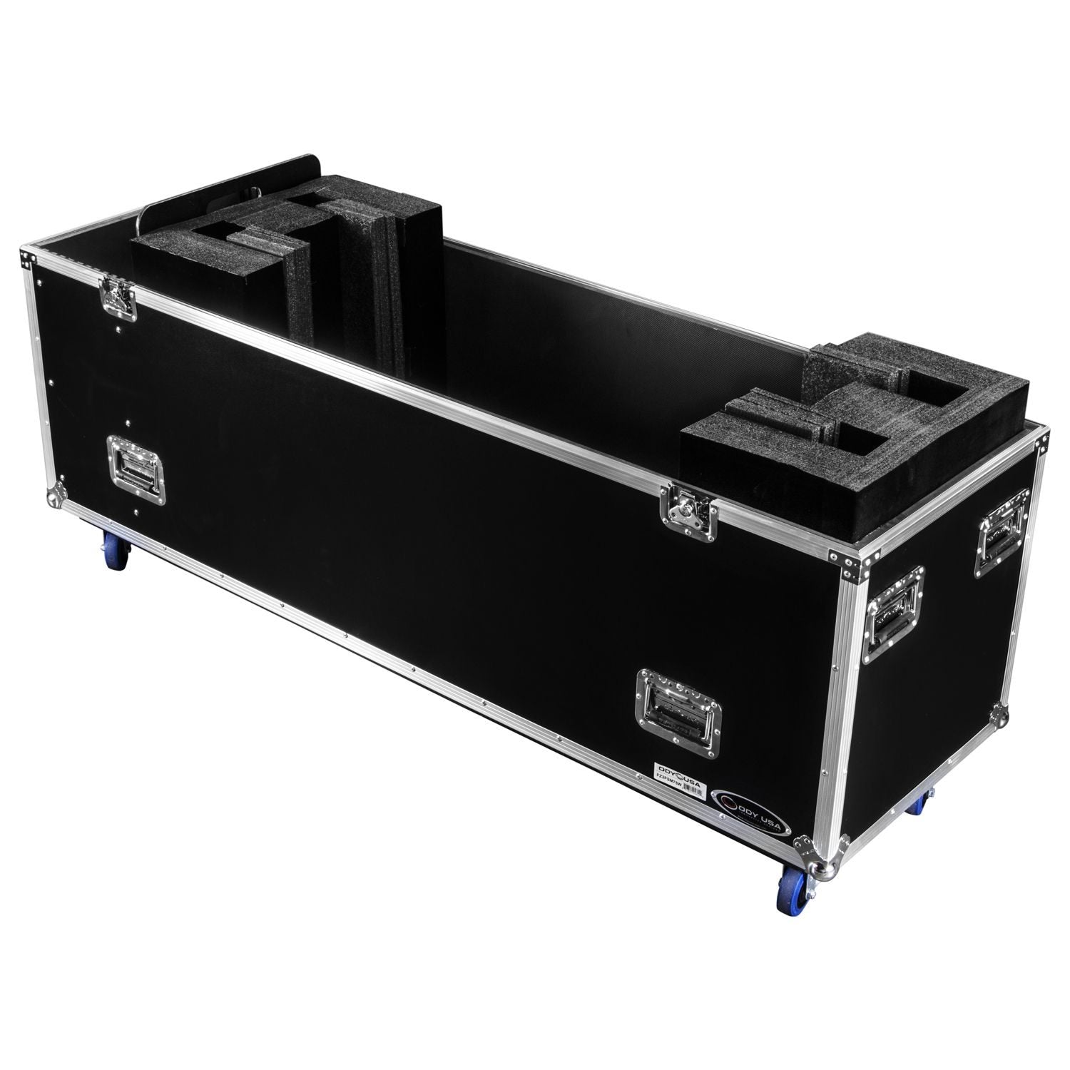 Odyssey FZ2FSM75W Dual 75″ Flat Screen Monitor Case with Casters - Hollywood DJ